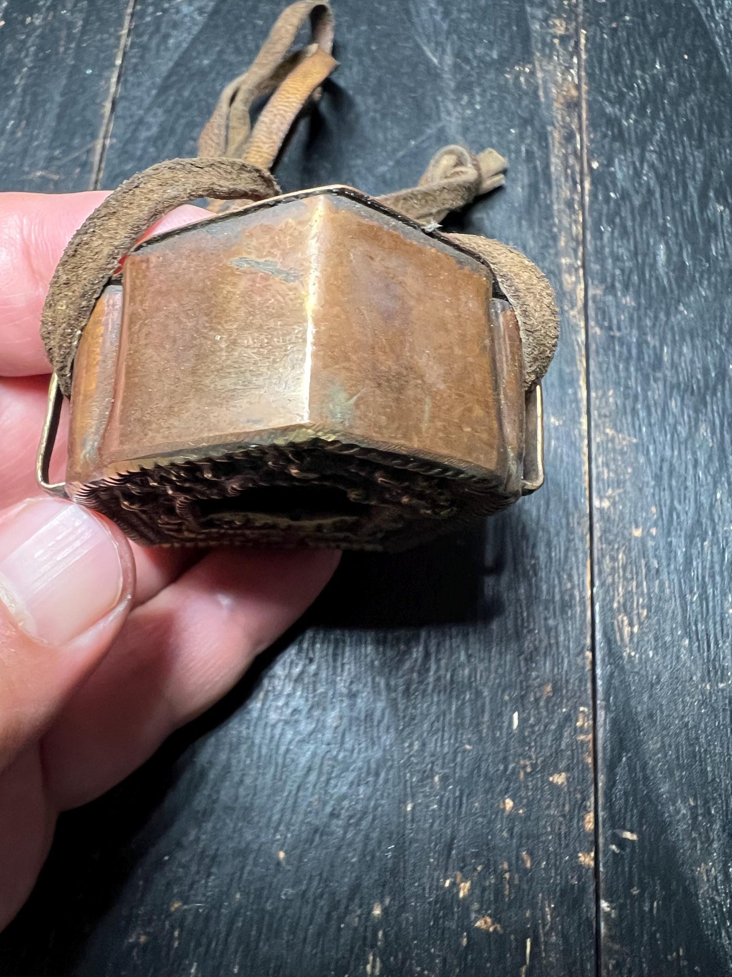 Handmade Tibetan Gau Amulet Pendant: Buddhist Talisman, Leather Strap