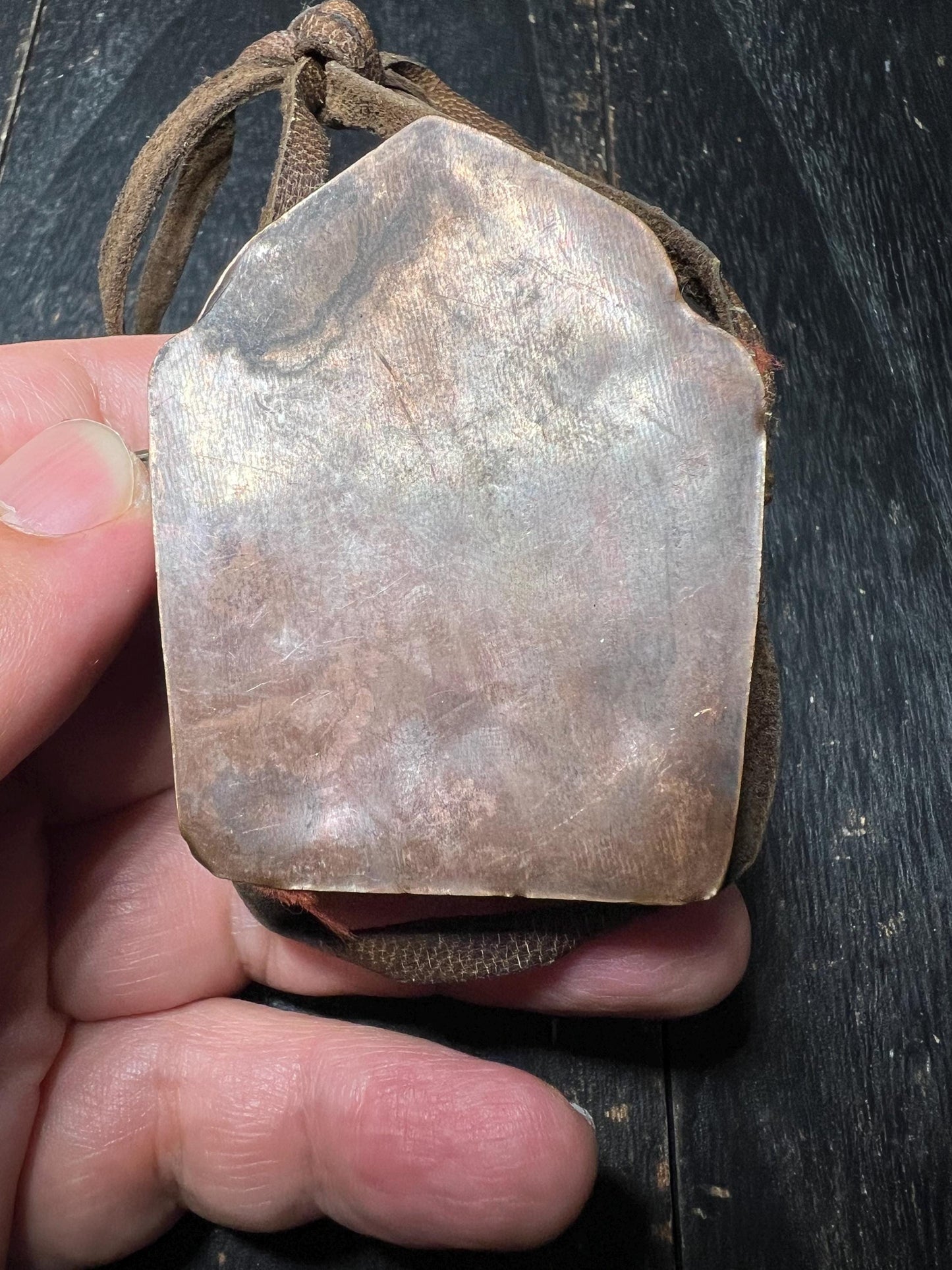 Handmade Tibetan Gau Amulet Pendant: Buddhist Talisman, Leather Strap