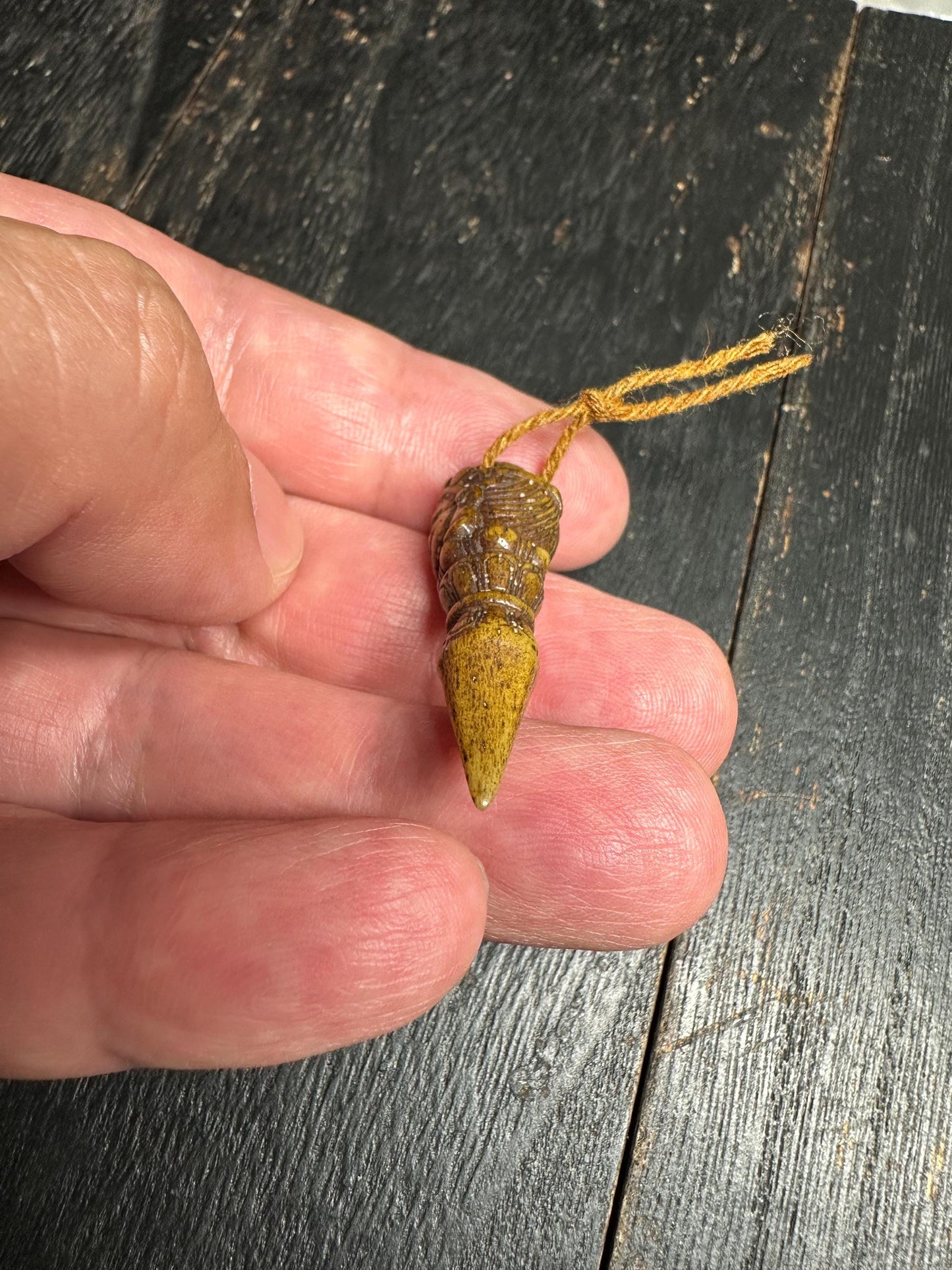 Hand-Carved Yak Bone Dorje Phurba Pendant: Tibetan Protection Amulet