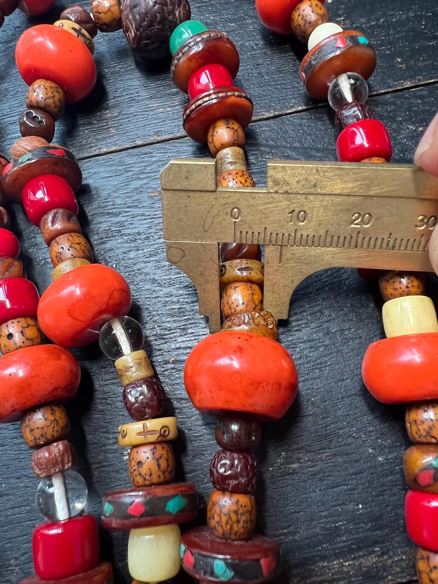 Handmade Tibetan Prayer Beads | Bodhi Seeds, Yak Bone & Tibetan Resin | Spiritual Meditation Mala Necklace | Unique Boho Jewelry