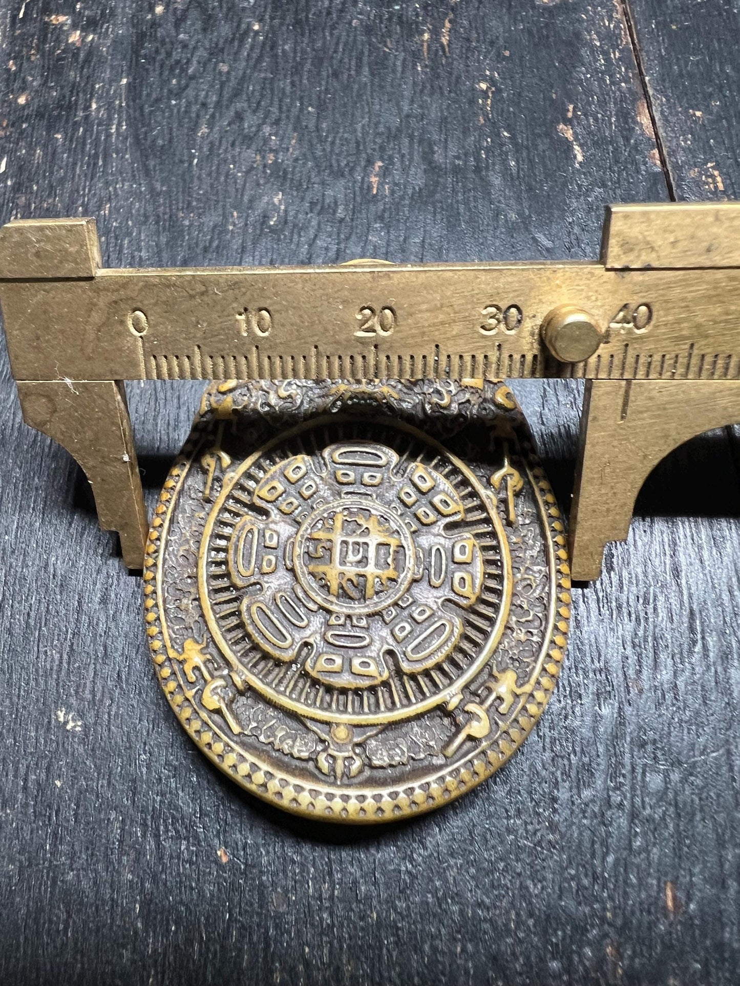 Hand-Carved Yak Bone Bagua Pendant: Tibetan Protection Talisman