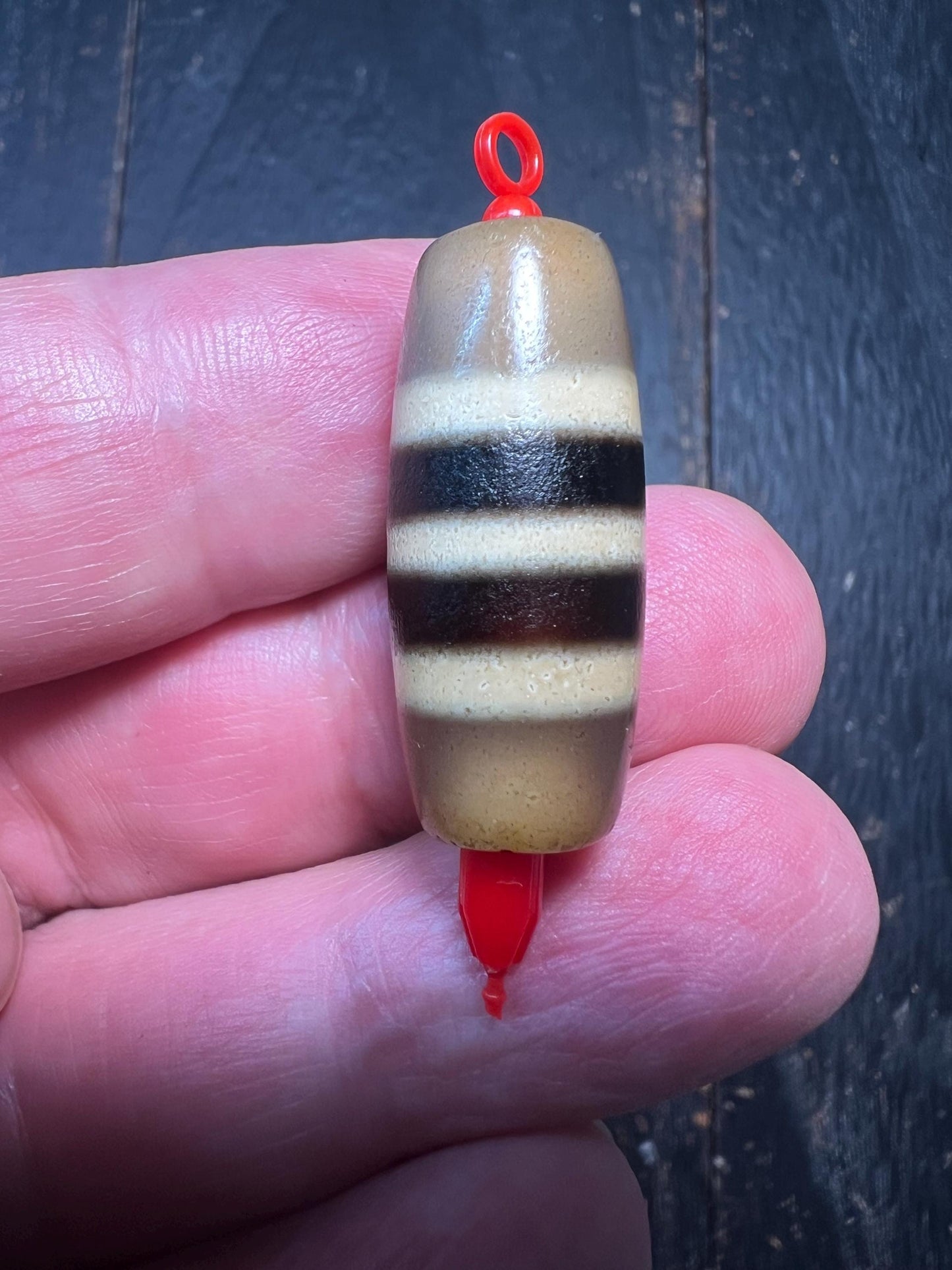 Tibetan Agate Dzi Bead: 3-Stripe Barrel Bead for Mala Jewelry