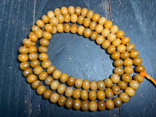 Vintage Yak Bone Mala: 108-Bead Tibetan Buddhist Rosary
