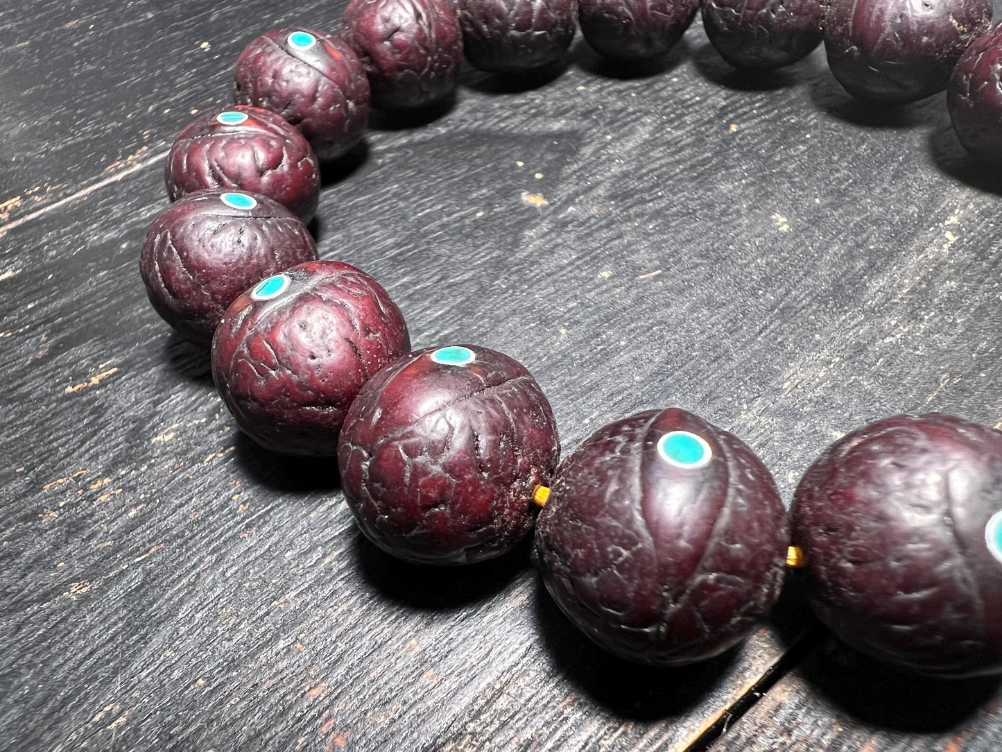 Rare Tibetan Phoenix Eye Bodhi Seed Mala | Hand-Carved Buddhist Prayer Beads