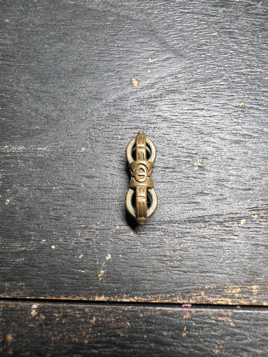 Mini Brass Vajra Spacer Bead • Tibetan Dorje Bead for Mala Bracelet or Buddhist Jewelry