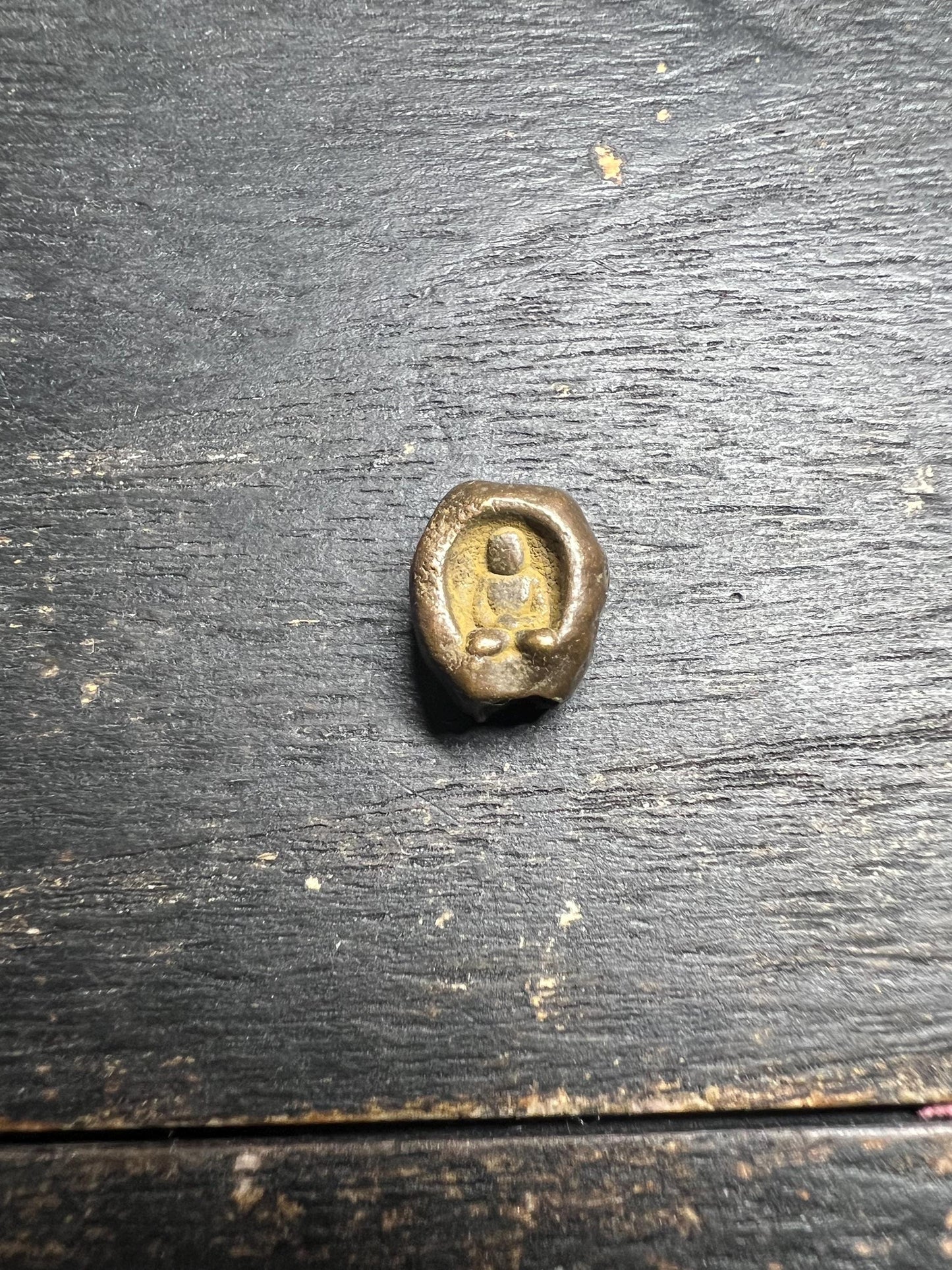 Brass Buddha Spacer Bead: Mini Amulet for Mala Bracelet
