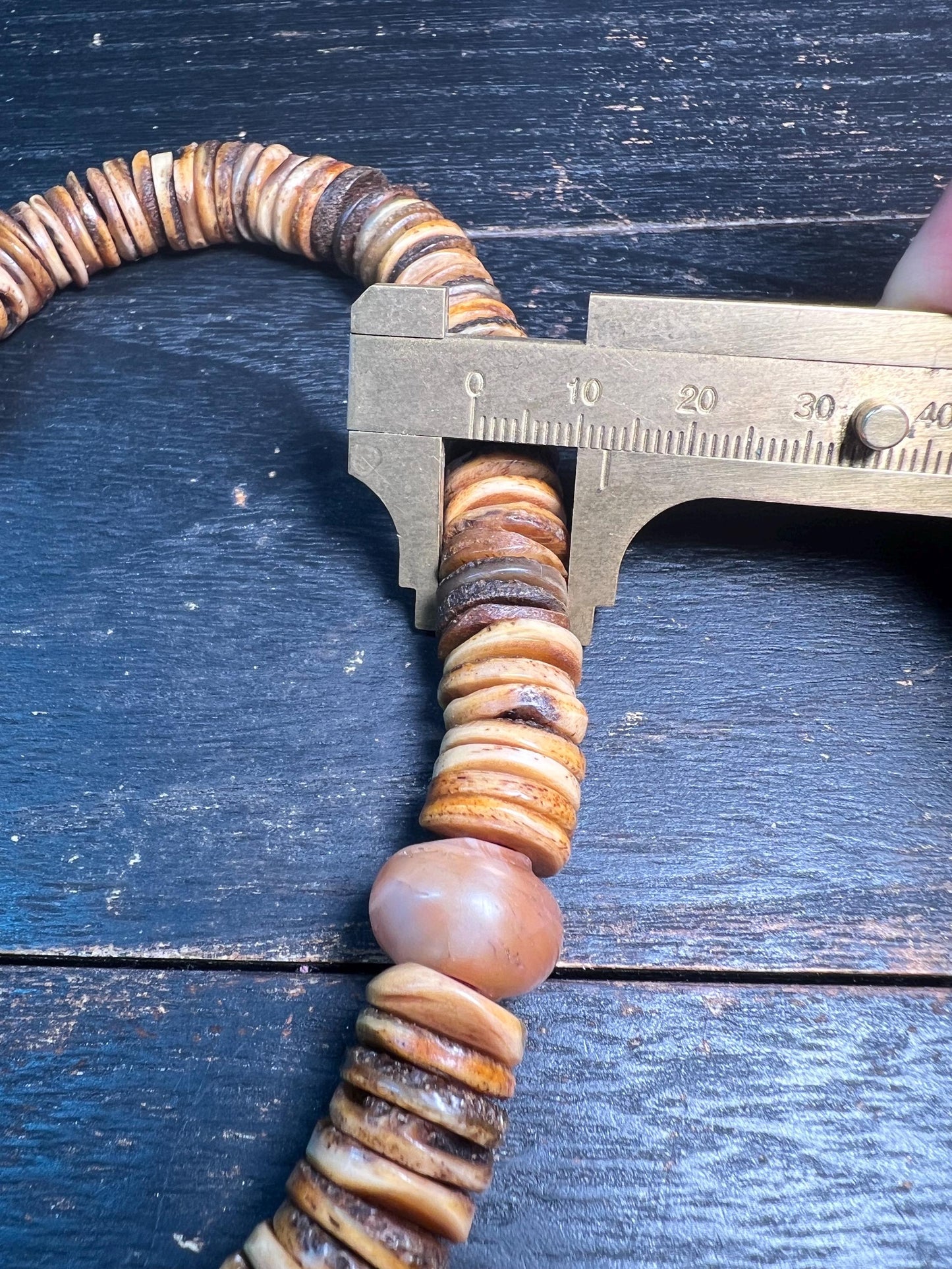 Vintage Yak Bone Mala Beads 108 | Tibetan Buddhist Prayer Beads | Skull Spacer Beads | Antique Bone Disc Rosary