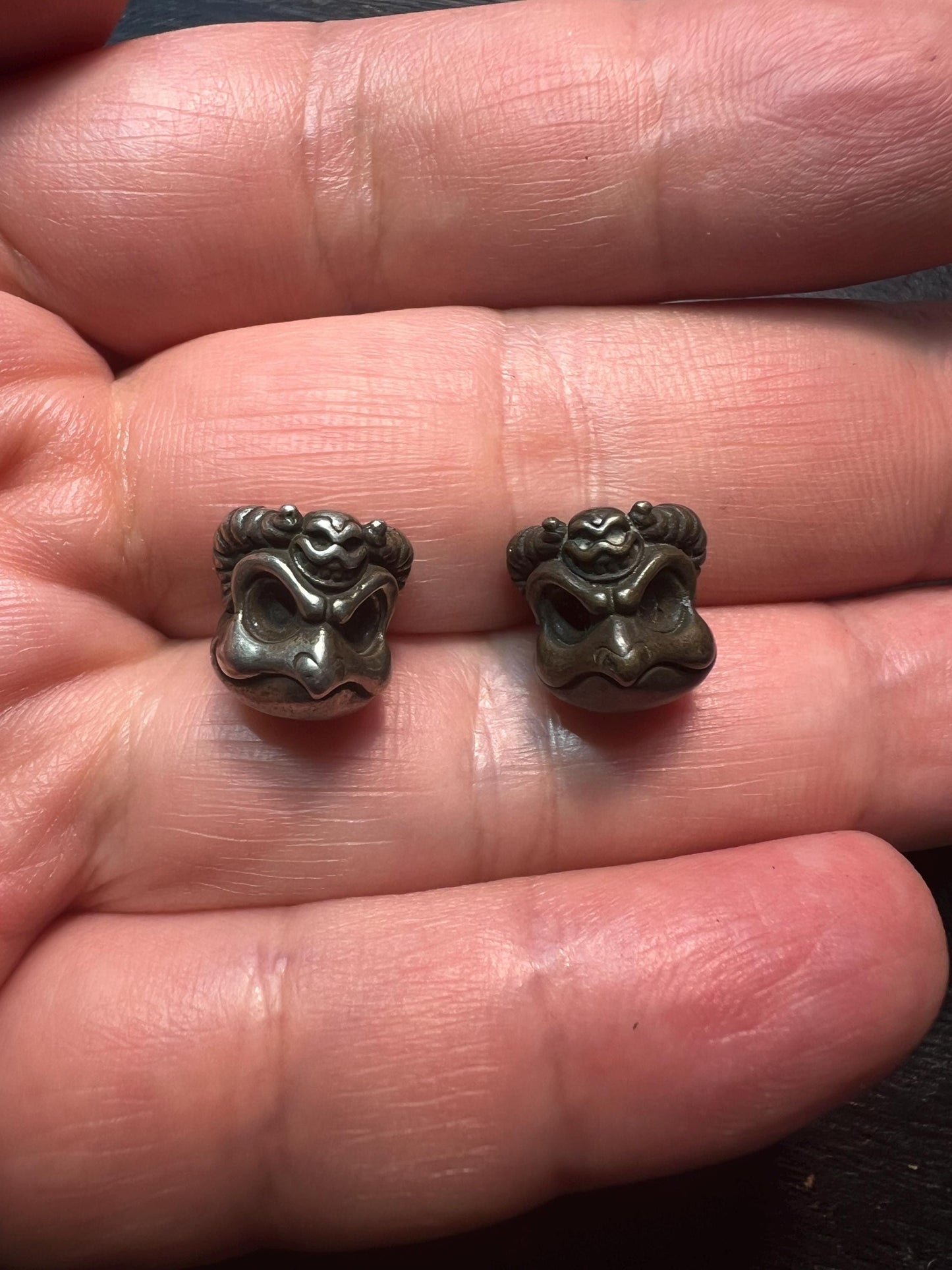 Tibetan Garuda Spacer Bead – White Brass or Brass Buddhist Jewelry Finding
