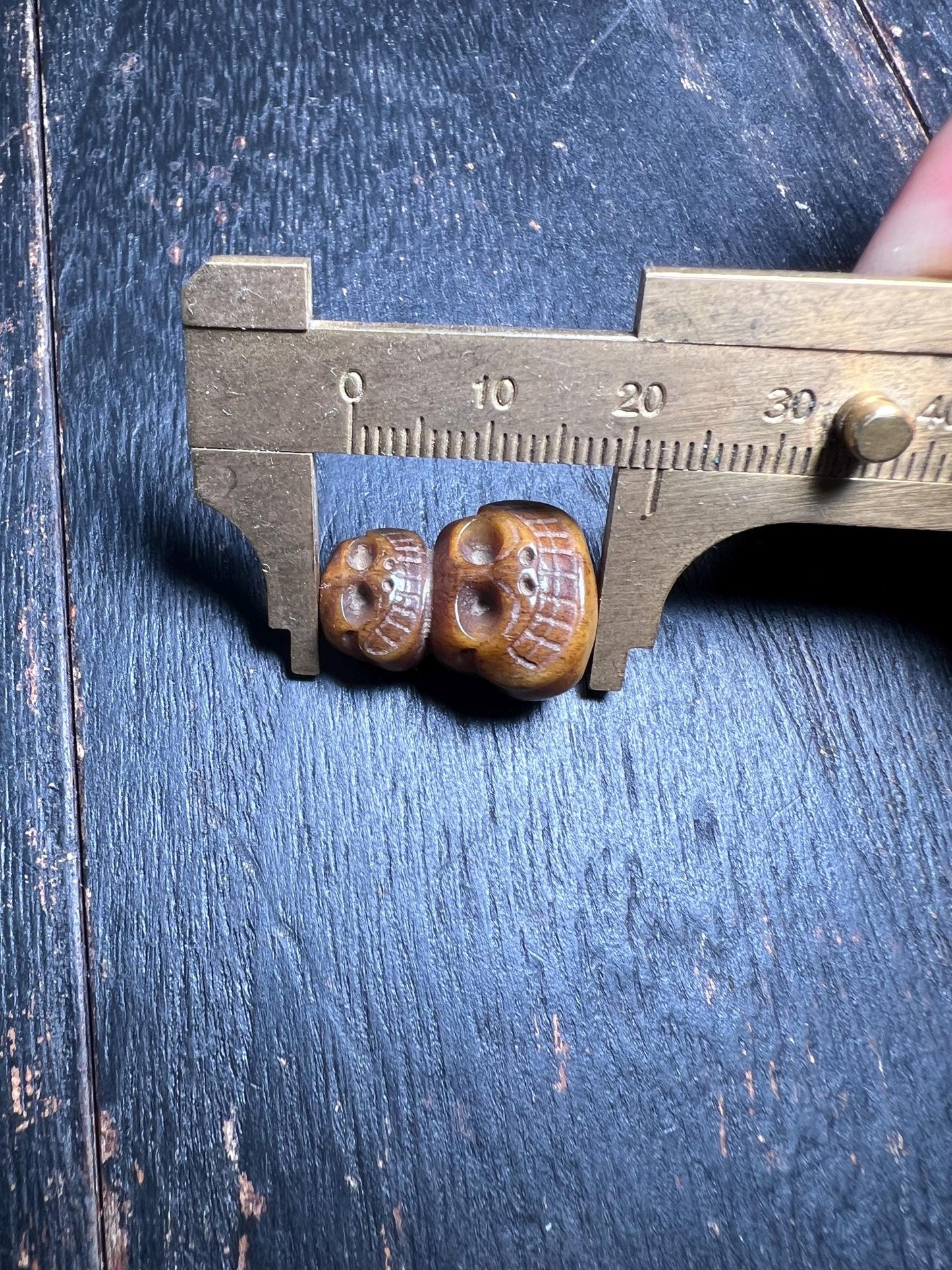 Hand-Carved Yak Bone Skull Guru Bead | Tibetan 3-Way Connector for Mala Necklace | Buddhist Prayer Bead Spacer