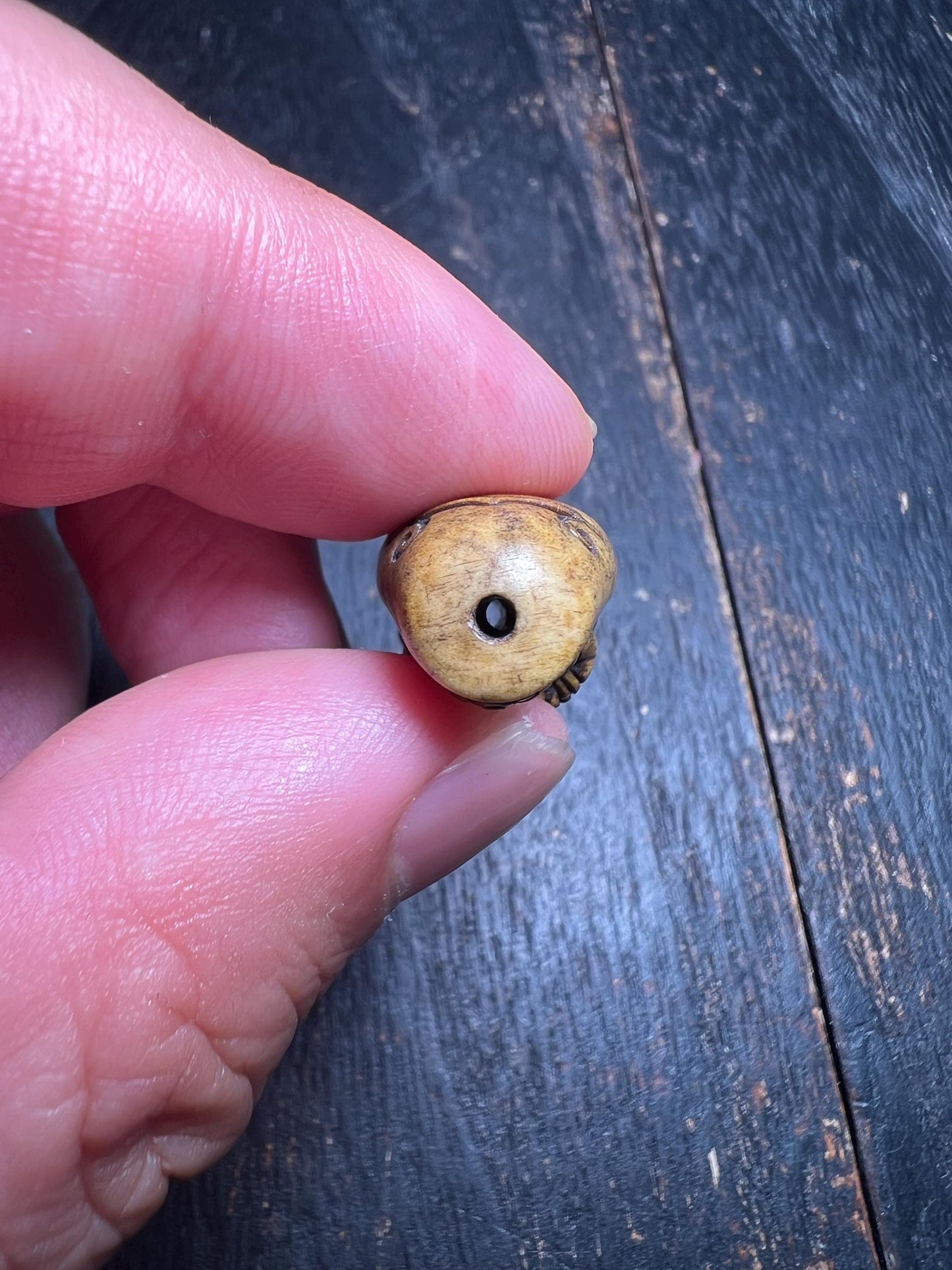 Hand-Carved Yak Bone Mahakala Amulet | Tibetan Buddhist Protection Talisman Pendant | Vintage Ethnic Spiritual Jewelry
