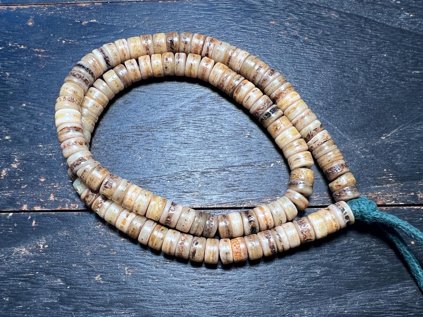 Handmade Tibetan Yak Bone Mala: 108 Buddhist Prayer Beads