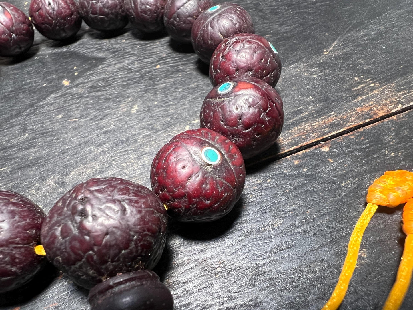 Rare Tibetan Phoenix Eye Bodhi Seed Mala | Hand-Carved Buddhist Prayer Beads