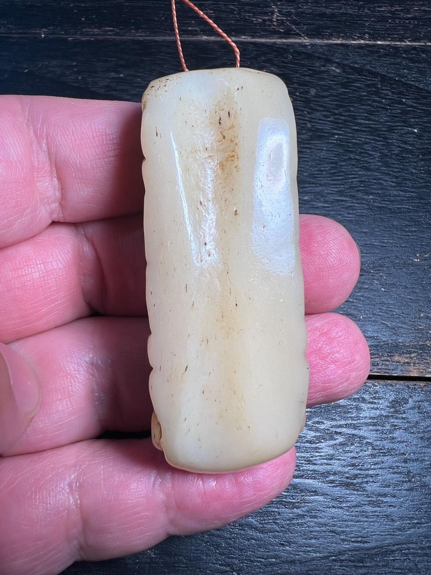Hand Carved Yak Bone Amulet Pendant | Tibetan Buddhist Talisman Necklace