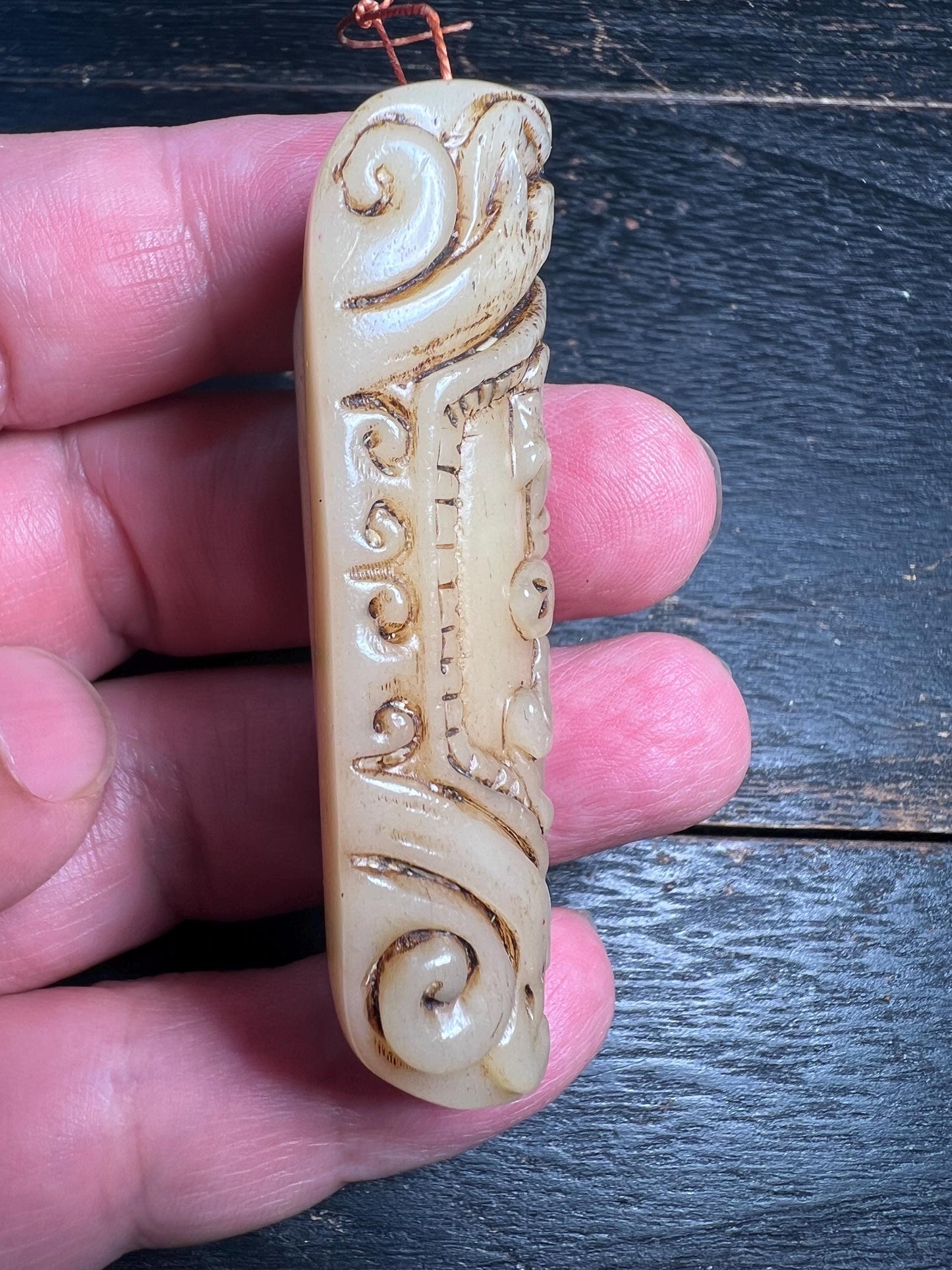 Hand Carved Yak Bone Amulet Pendant | Tibetan Buddhist Talisman Necklace
