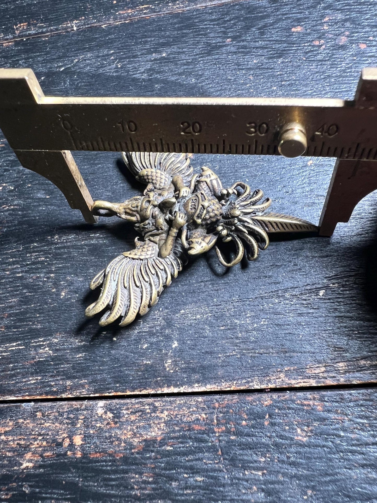 Garuda Vajra Amulet Pendant | Tibetan Protector Talisman | Vintage-Style Copper Buddhist Jewelry