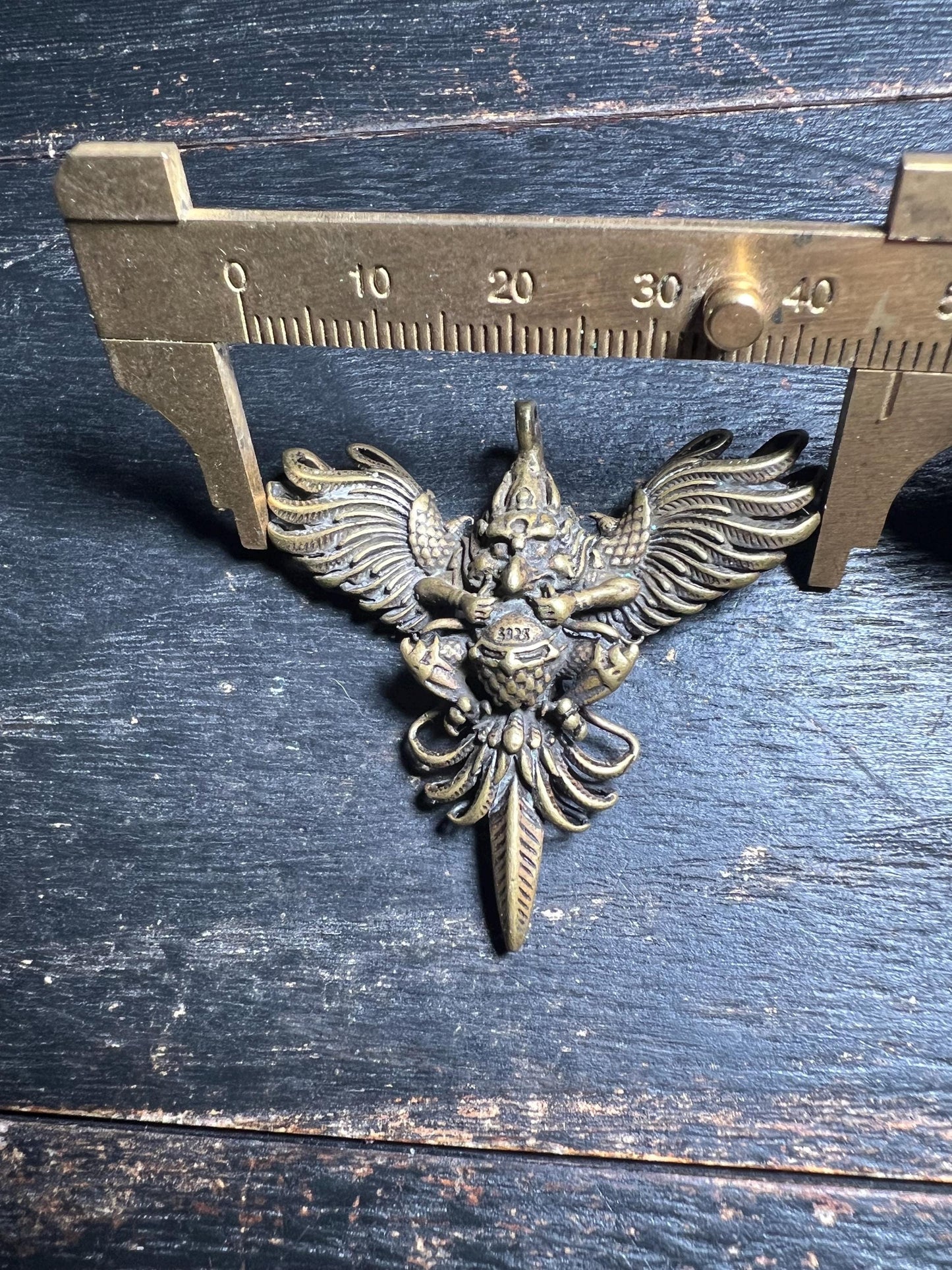 Garuda Vajra Amulet Pendant | Tibetan Protector Talisman | Vintage-Style Copper Buddhist Jewelry