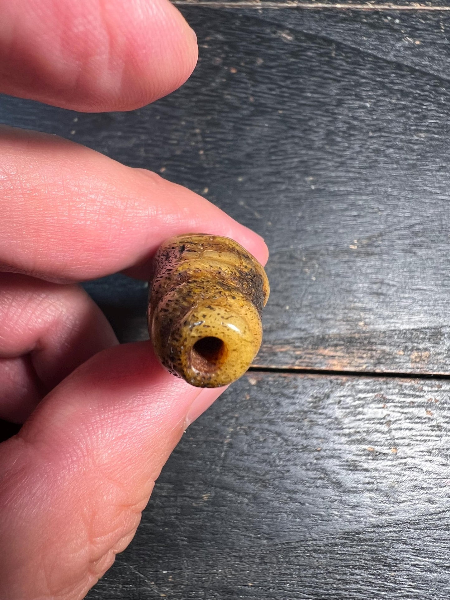 Yak Bone Guru Bead | Tibetan Skull Mala Bead | Hand-Carved Chitipati Guru Bead | Buddhist Prayer Bead Connector