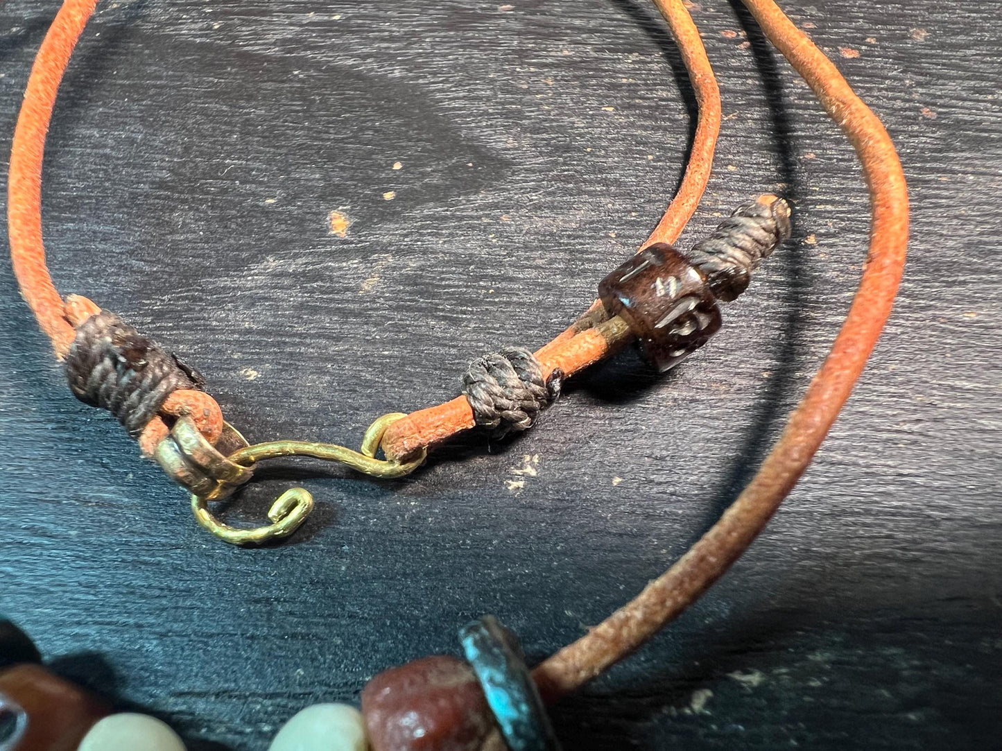 Tibetan Sterling Silver Crocodile Necklace | 925 Silver Amulet with Turquoise Spacers & Tribal Beads | Himalayan Jewelry