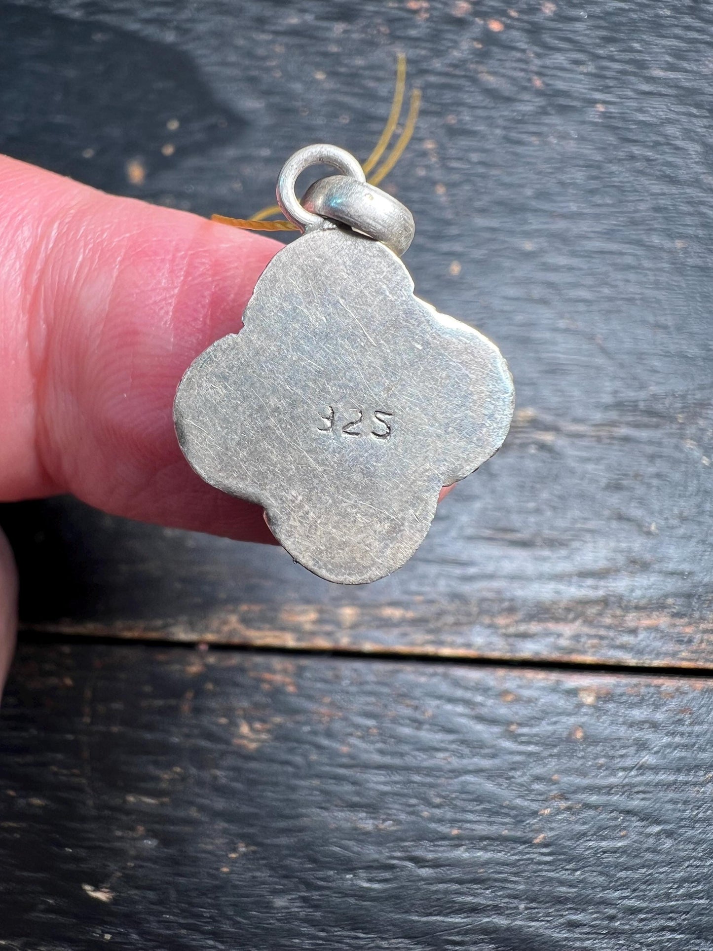 Tibetan Red Coral Pendant – 925 Sterling Silver, Handmade Himalayan Amulet