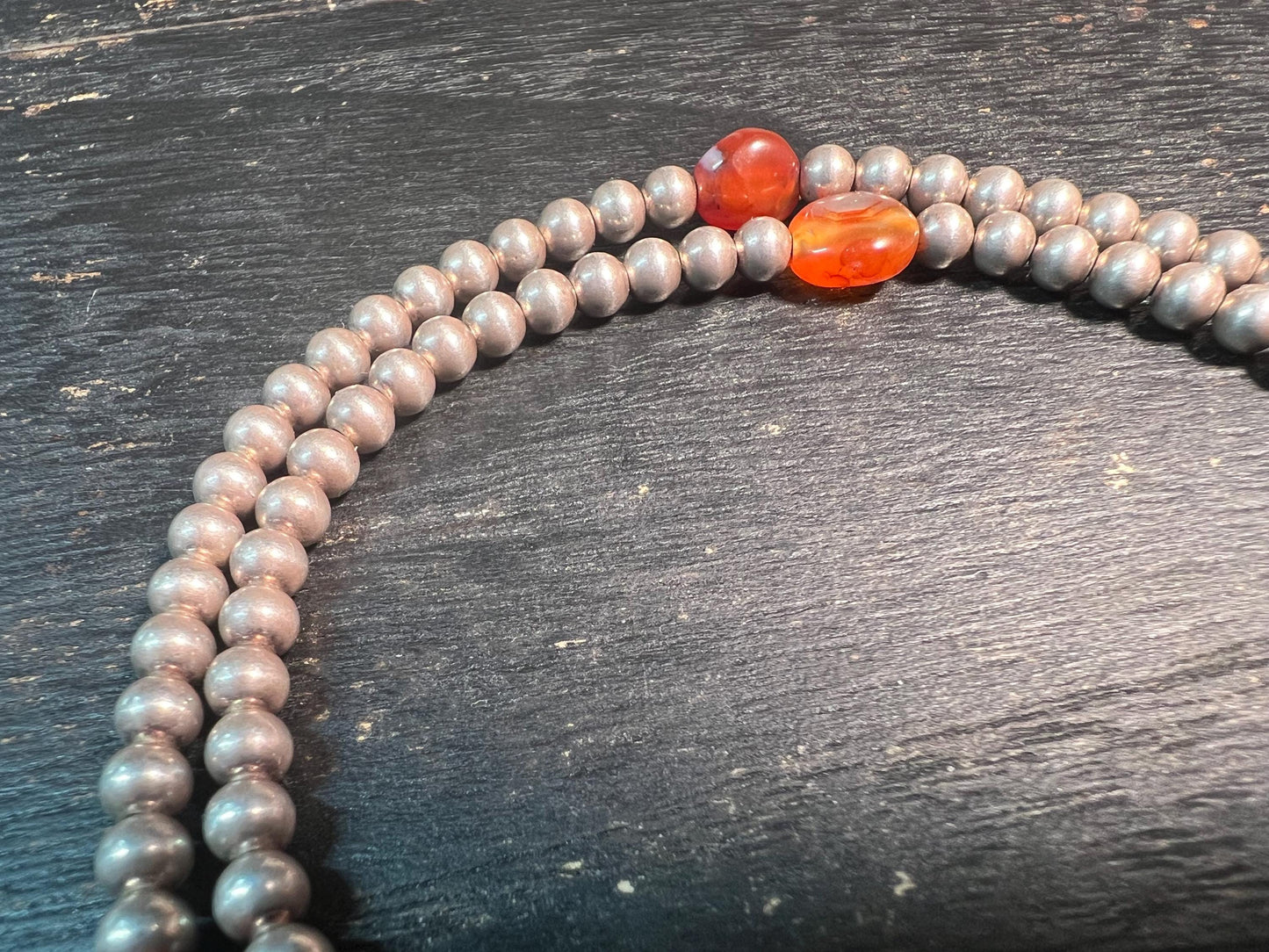 Antique Silver Mala from Nepal | 108 Prayer Beads with Turquoise & Carnelian | Tibetan Buddhist Rosary with Old Silver Guru Bead