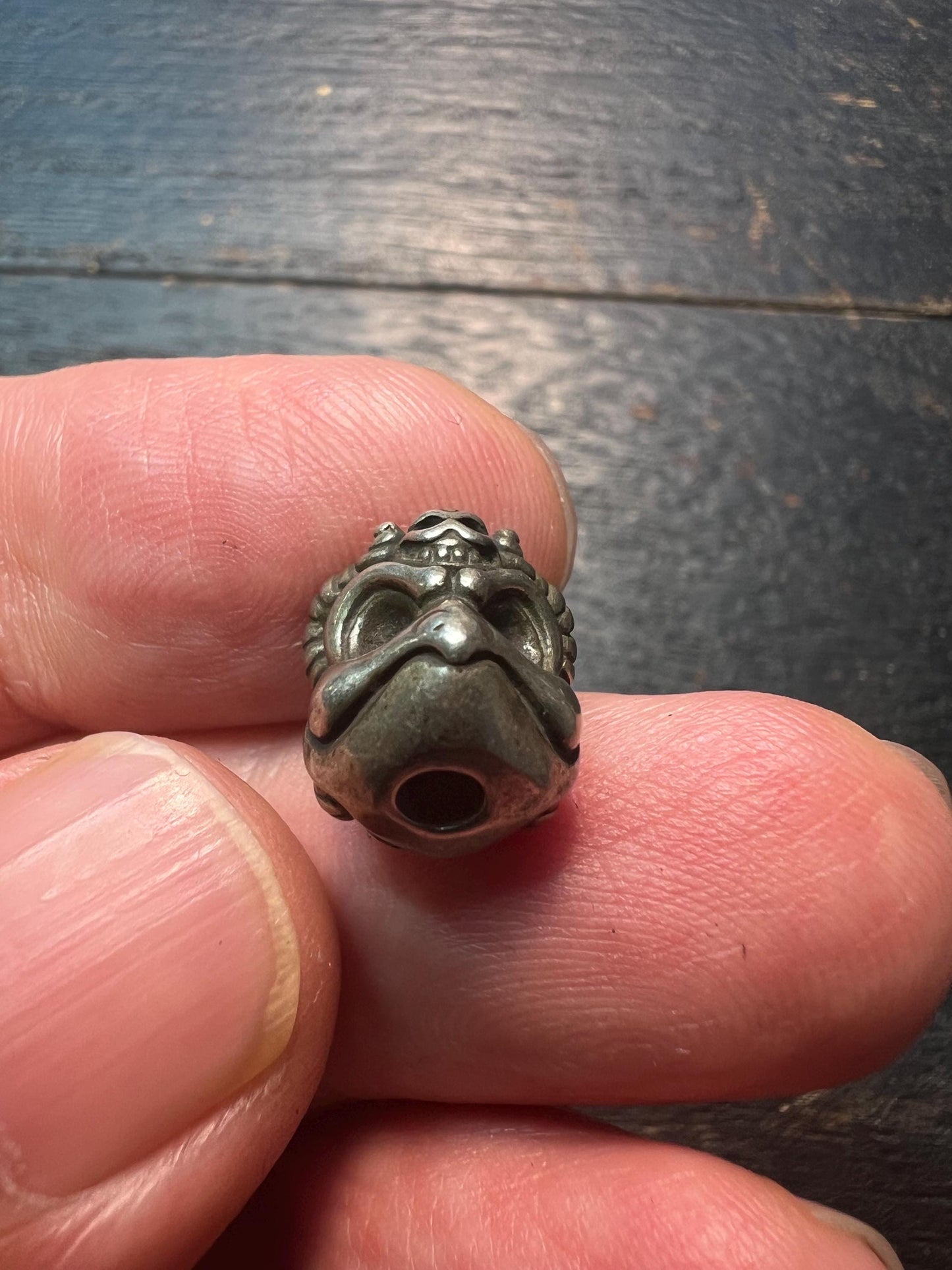Tibetan Garuda Spacer Bead – White Brass or Brass Buddhist Jewelry Finding