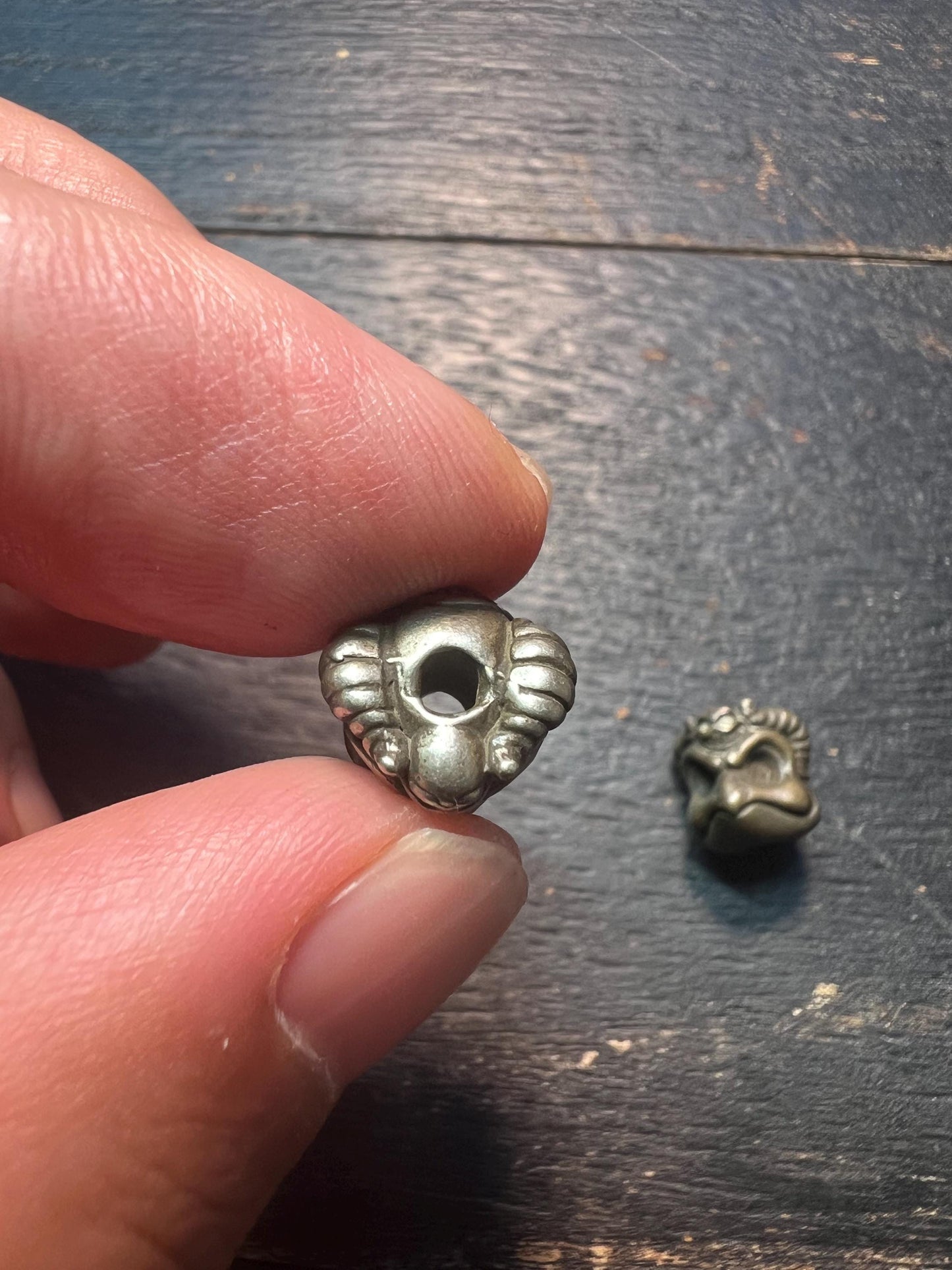 Tibetan Garuda Spacer Bead – White Brass or Brass Buddhist Jewelry Finding