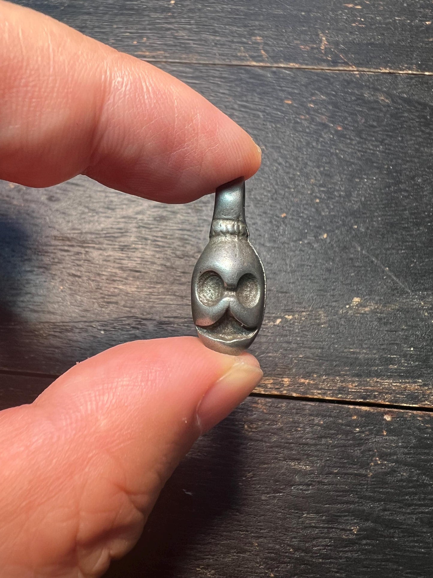 Nepal Tibetan Thokcha Iron Citipati Skull Bead Counter Clip – Buddhist Mala Prayer Beads Accessory