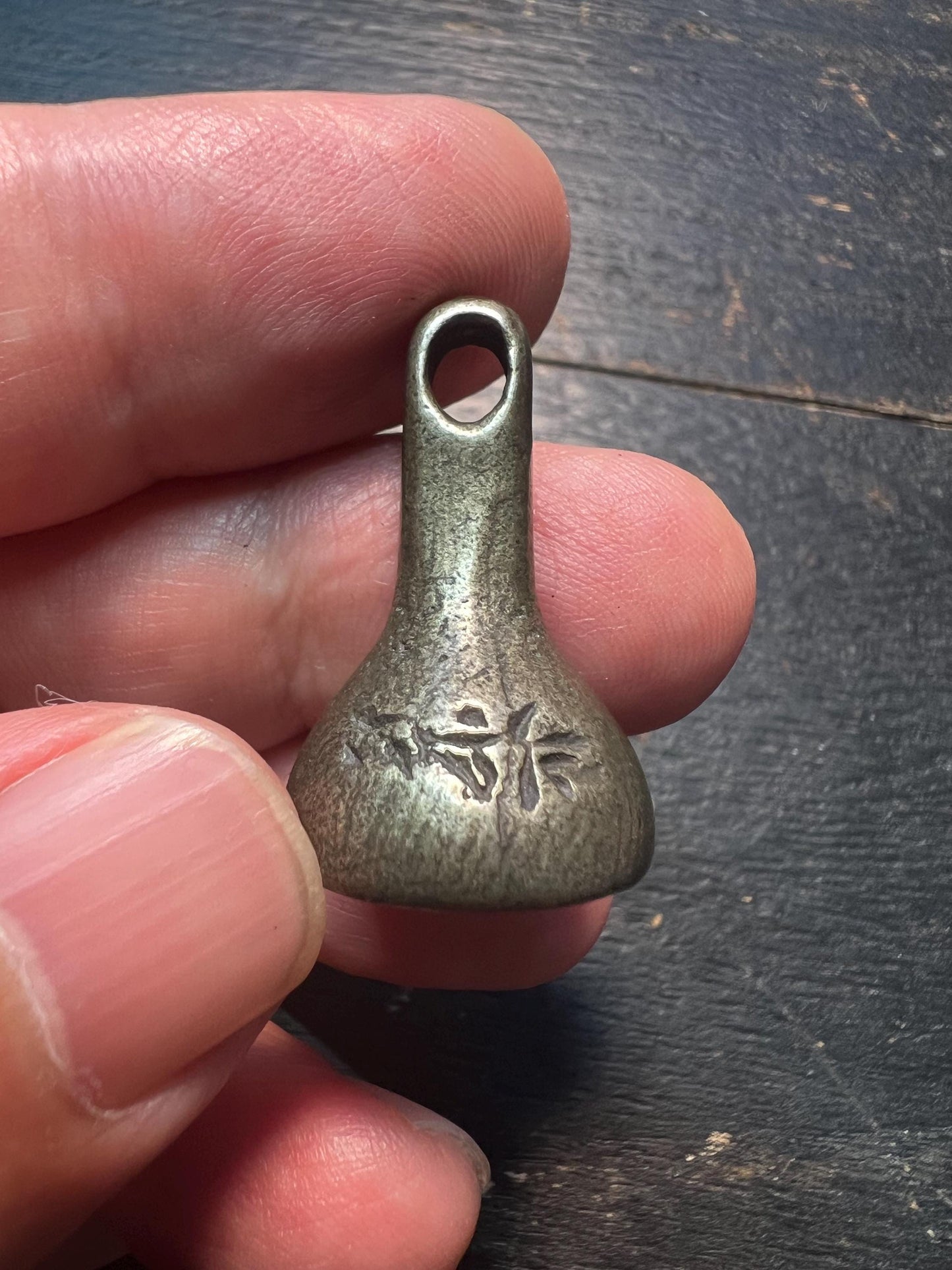 Nepal Tibetan Brass Mini Stupa Pendant | Buddhist Tsa Tsa Mold Amulet Talisman
