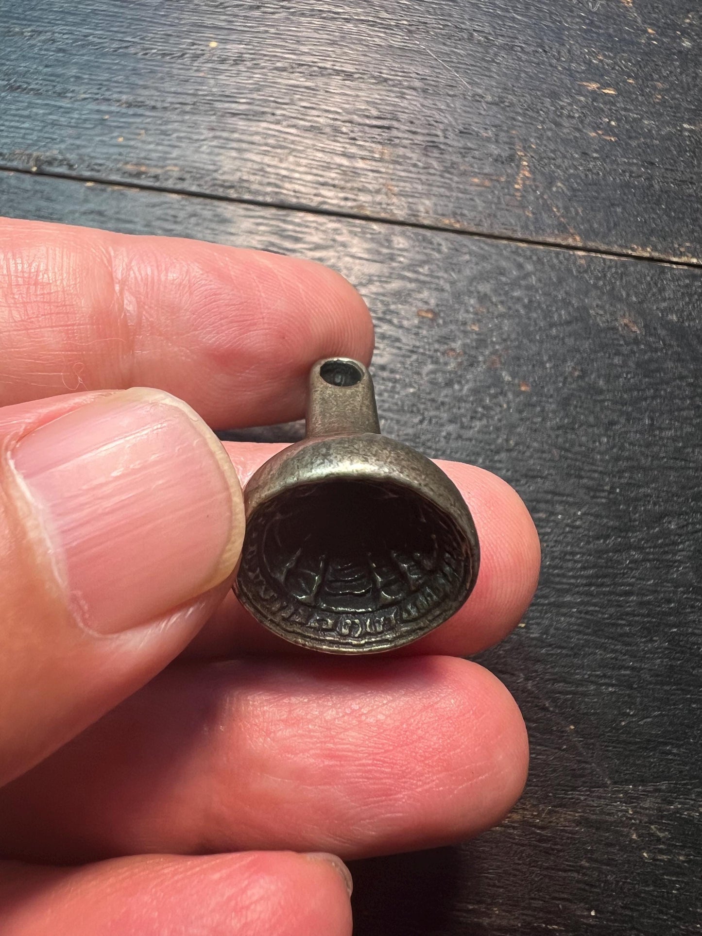 Nepal Tibetan Brass Mini Stupa Pendant | Buddhist Tsa Tsa Mold Amulet Talisman