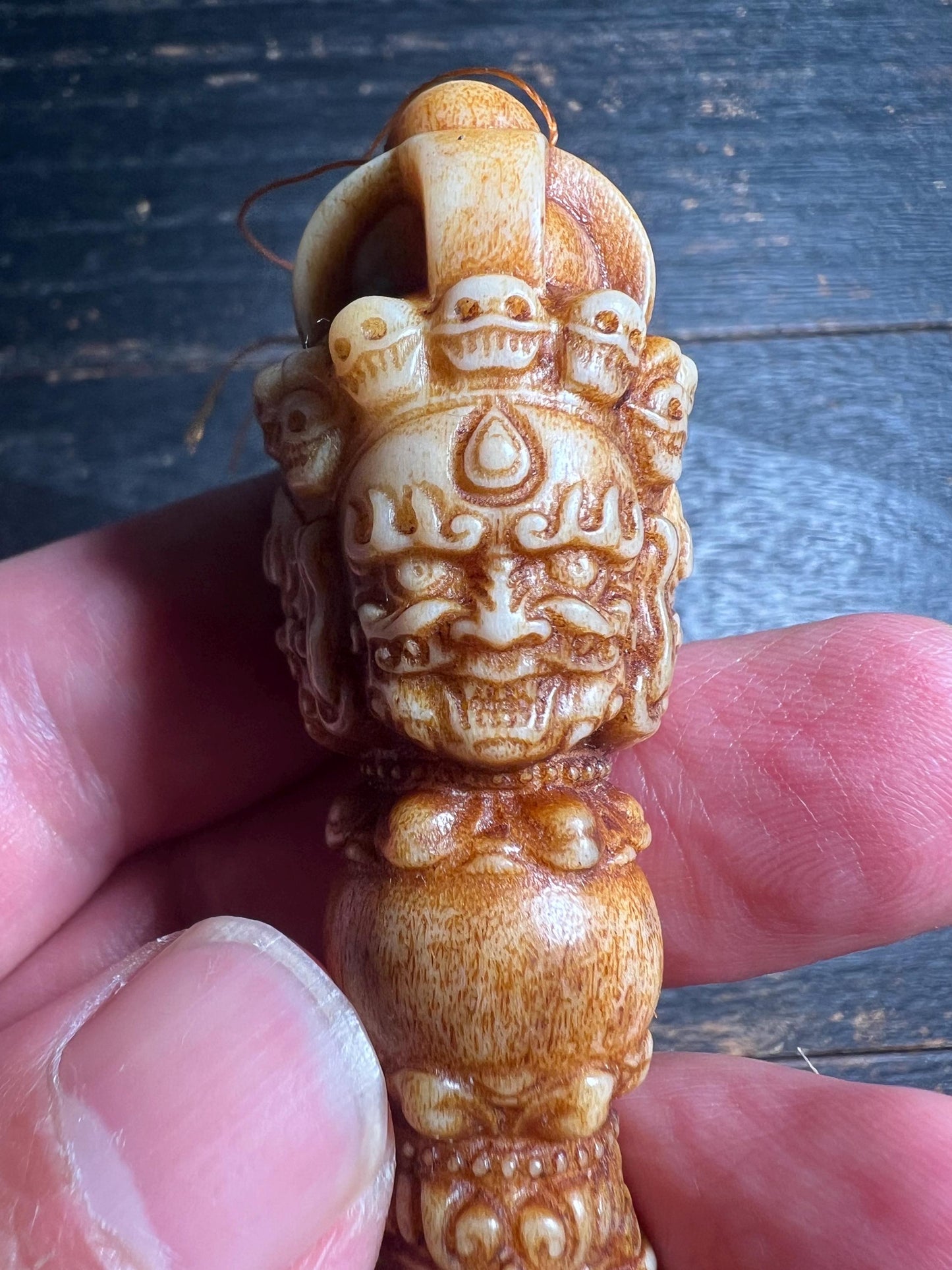 Hand-Carved Antler Phurpa Dagger | Tibetan Ritual Kila Dagger | Deer Antler Vajrakilaya Amulet | Himalayan Shamanic Tool | Unique Bone Talis