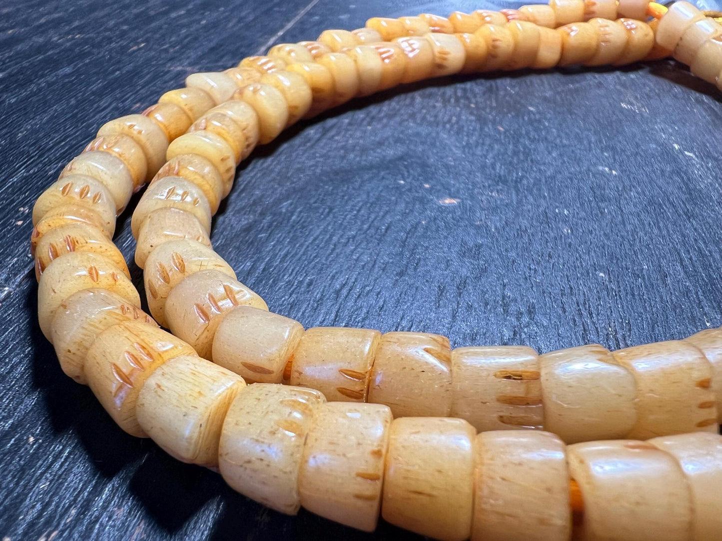 108 Beads Tibetan Yak Bone Mala – Handmade Buddhist Prayer Beads, Meditation Necklace, Authentic Tibetan Amulet, Men & Women
