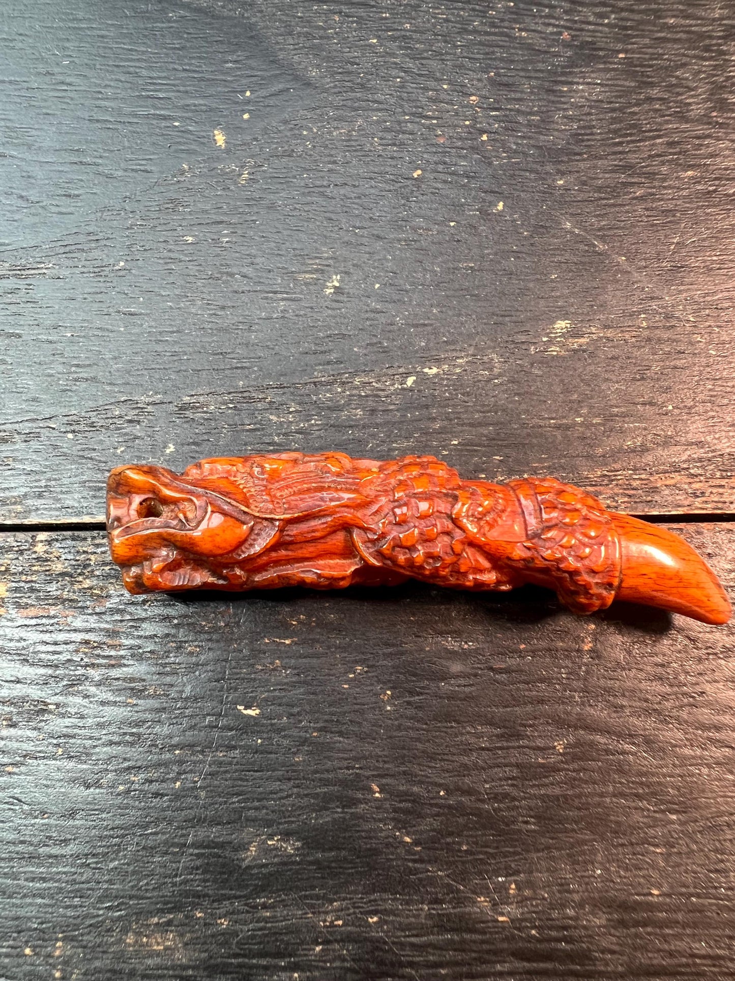 Hand-Carved Tibetan Yak Bone Dragon Column Pendant | Spiritual Dragon Totem Necklace | Himalayan Ethnic Jewelry