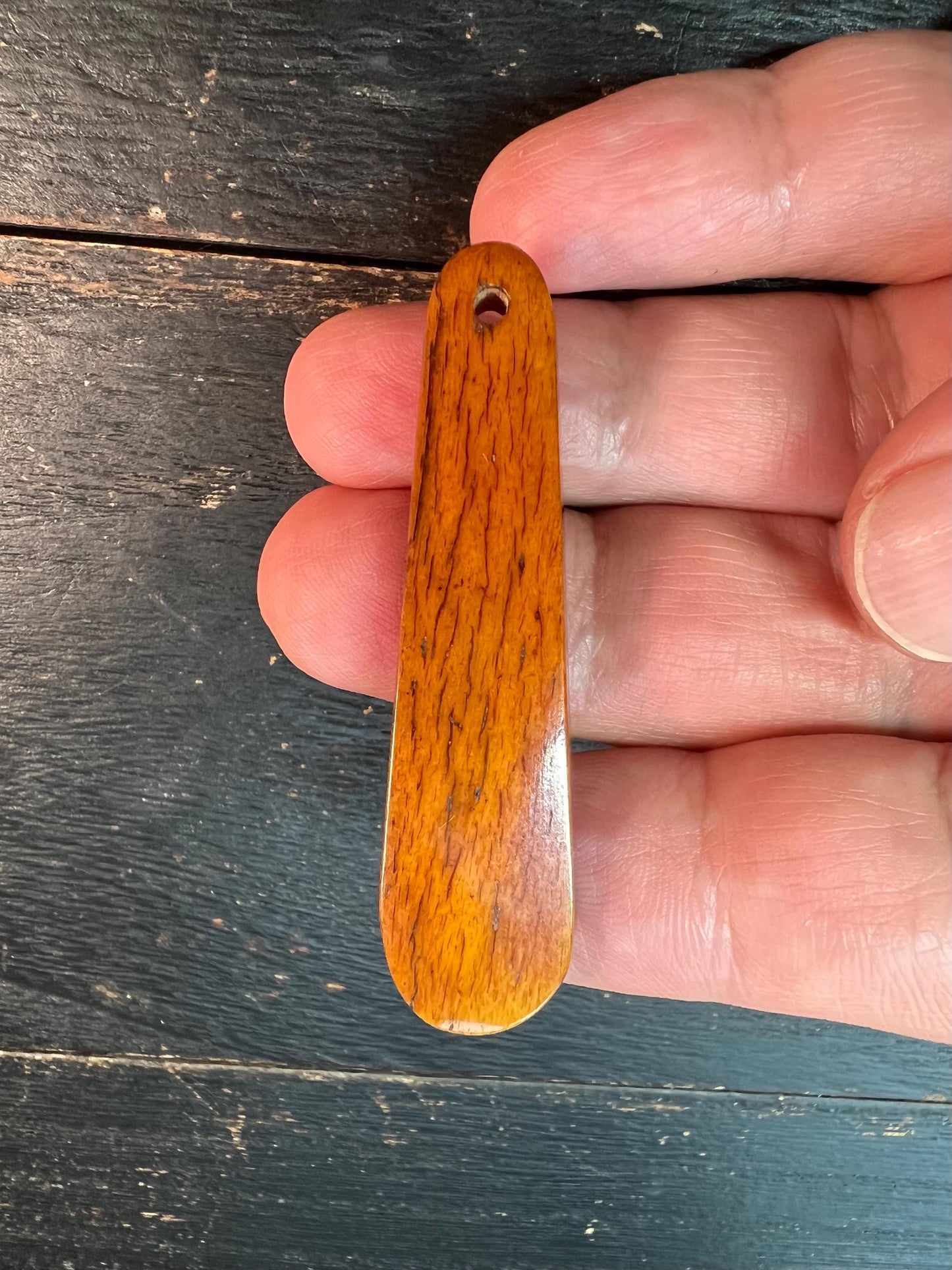 Tibetan Yak Bone Pendant – Hand-Carved Six-Syllable Mantra (“Om Mani Padme Hum”)