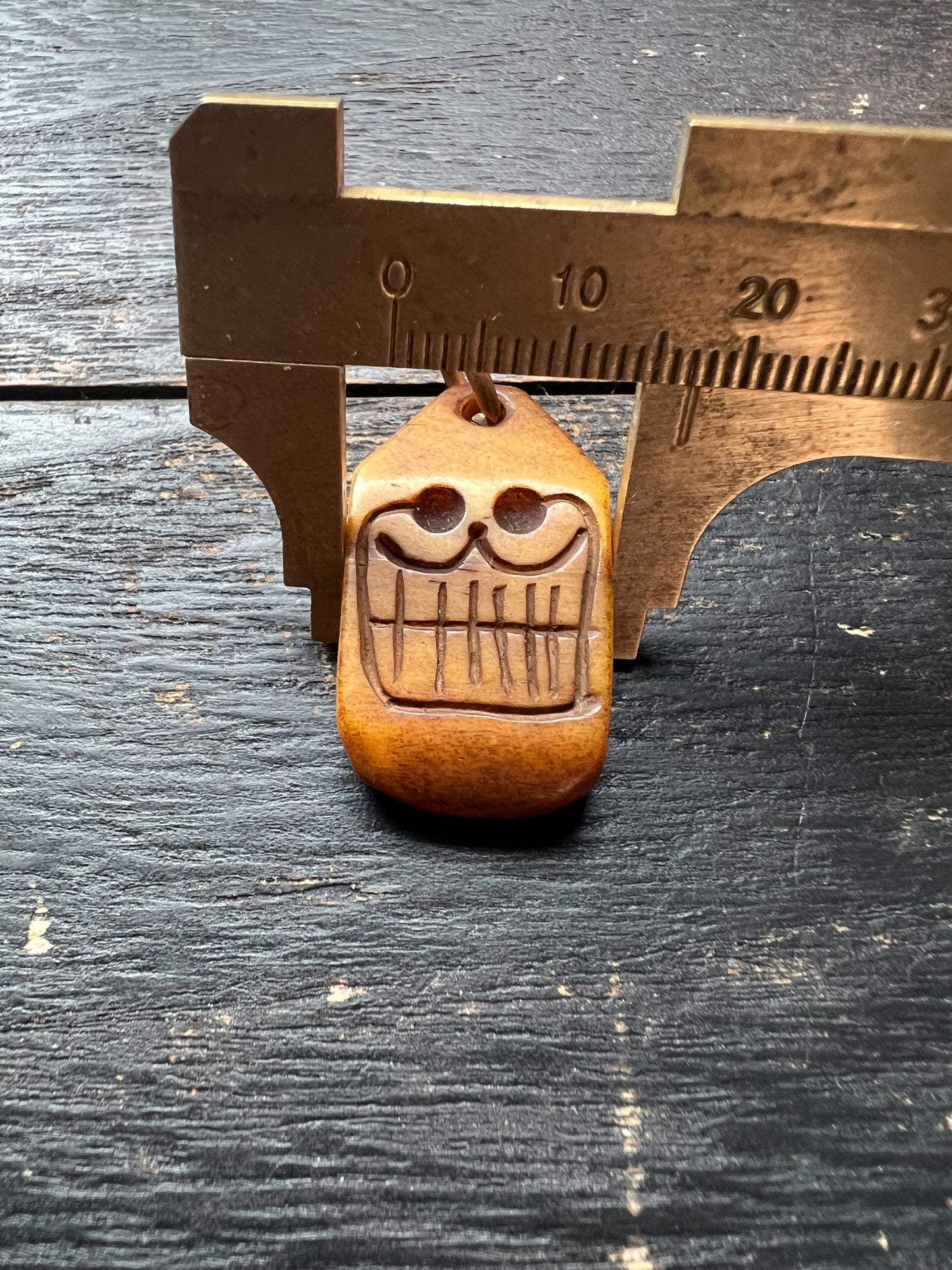 Handmade Nepal Tibet Buddhist Yak Bone Pendant – Carved Symbol Talisman Ornament – Unique Spiritual Jewelry