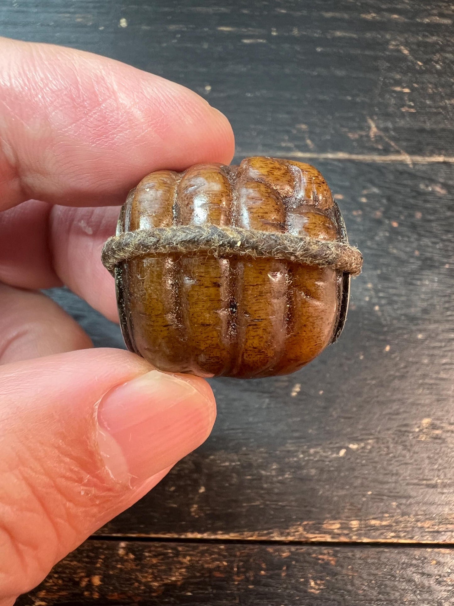 Hand-Carved Yak Bone Fist Guru Bead | Tibetan Mala Connector | Protection & Strength Symbol