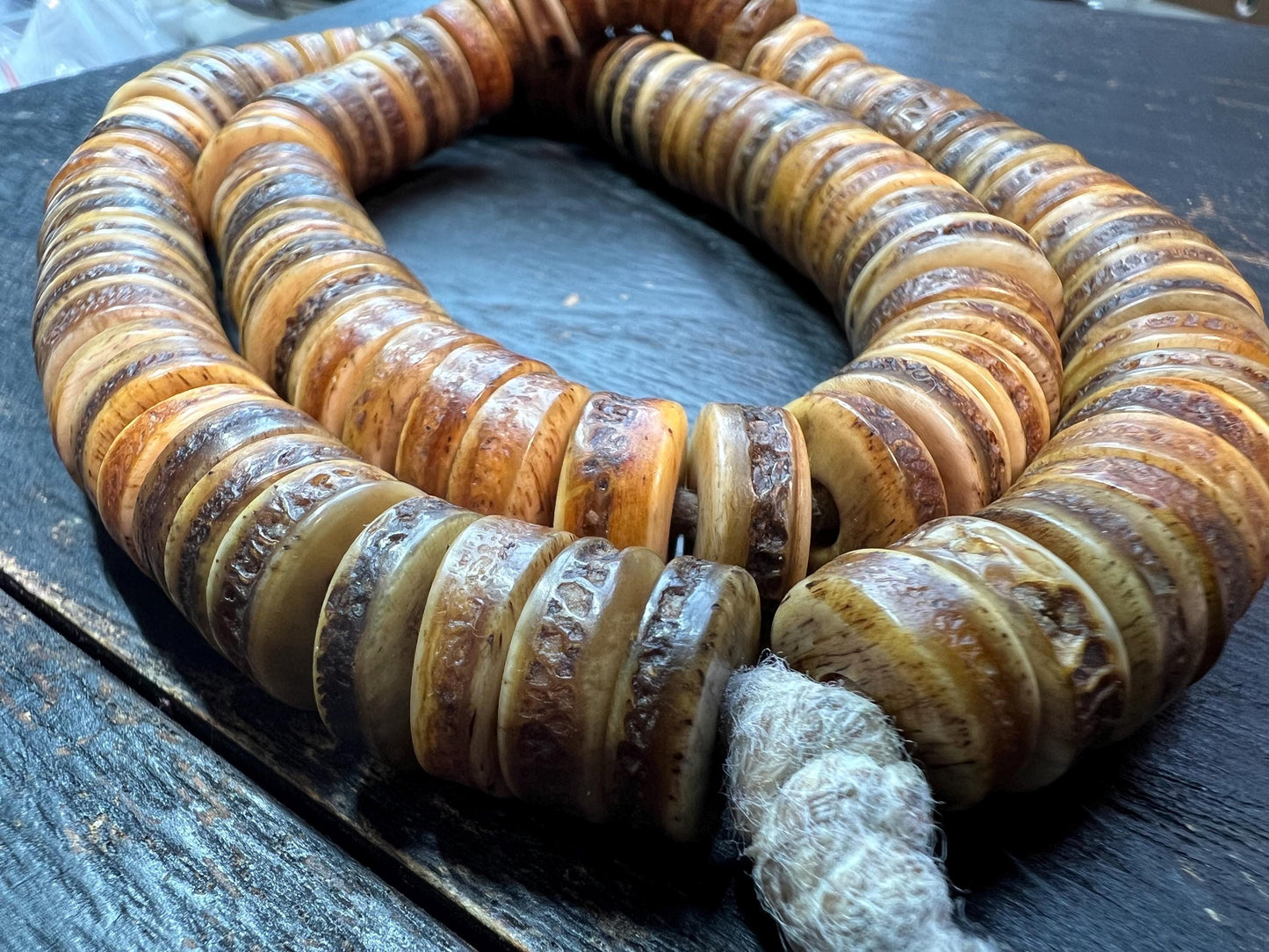 108 Yak Bone Mala Necklace – Natural 12.5mm Tibetan Buddhist Prayer Beads for Meditation & Spiritual Practice