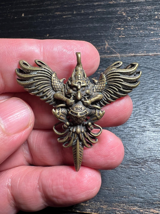 Garuda Vajra Amulet Pendant | Tibetan Protector Talisman | Vintage-Style Copper Buddhist Jewelry