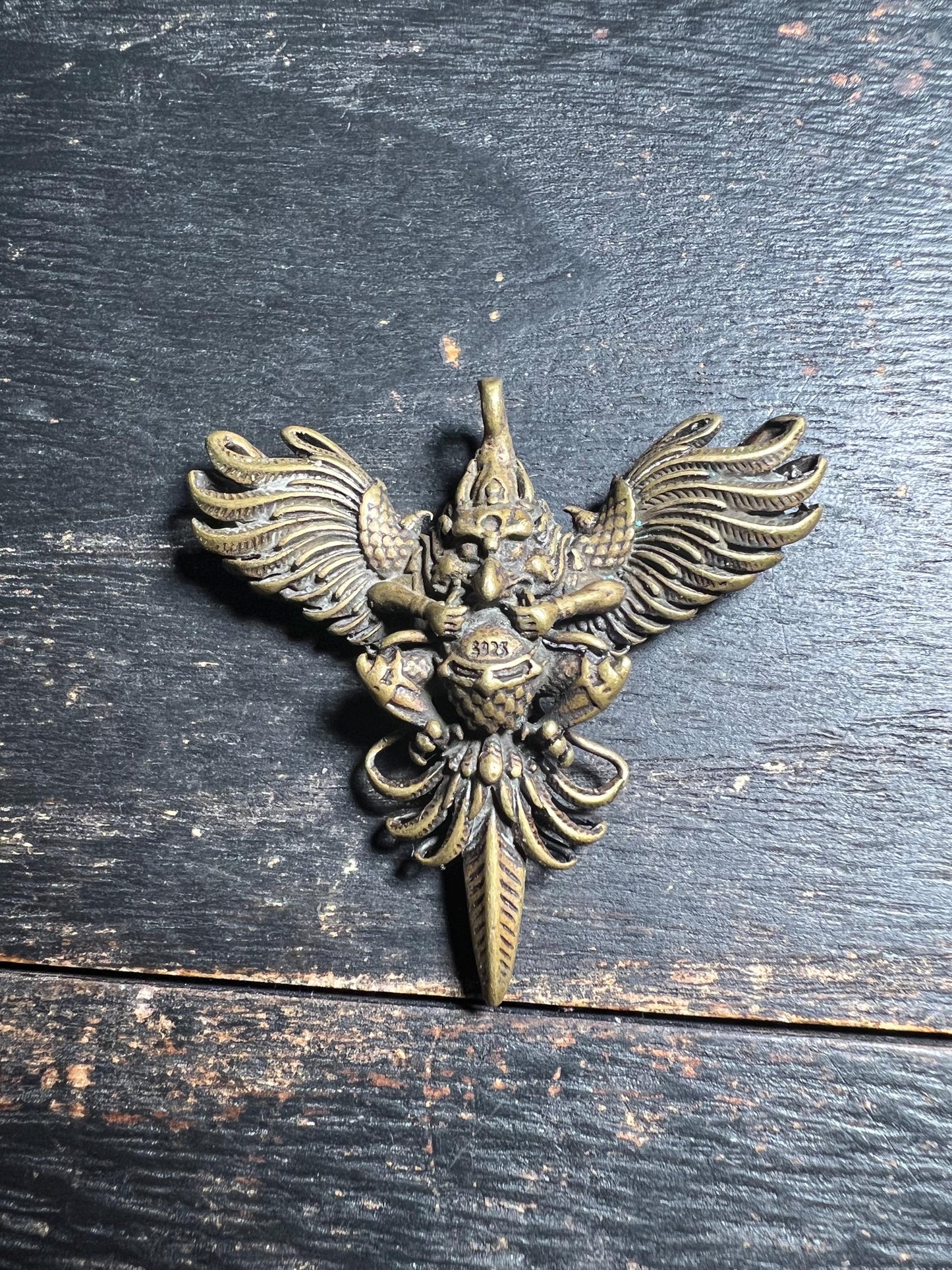 Garuda Vajra Amulet Pendant | Tibetan Protector Talisman | Vintage-Style Copper Buddhist Jewelry