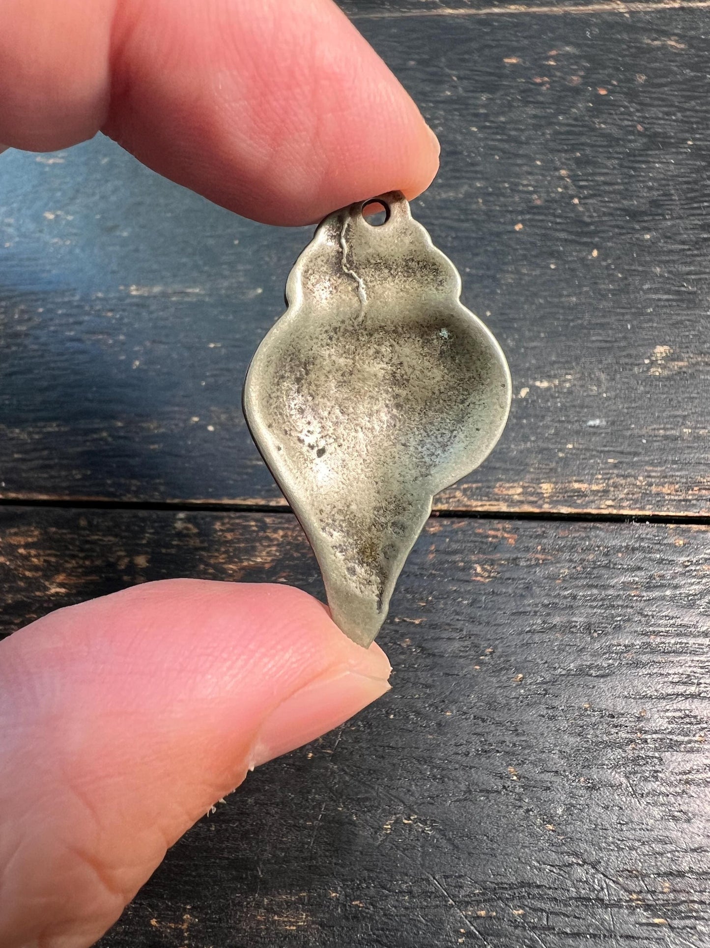 Nepal Tibetan Buddhist Brass Conch Shell Talisman Pendant | Protective Amulet | Spiritual Jewelry | Eight Auspicious Symbols | Handmade