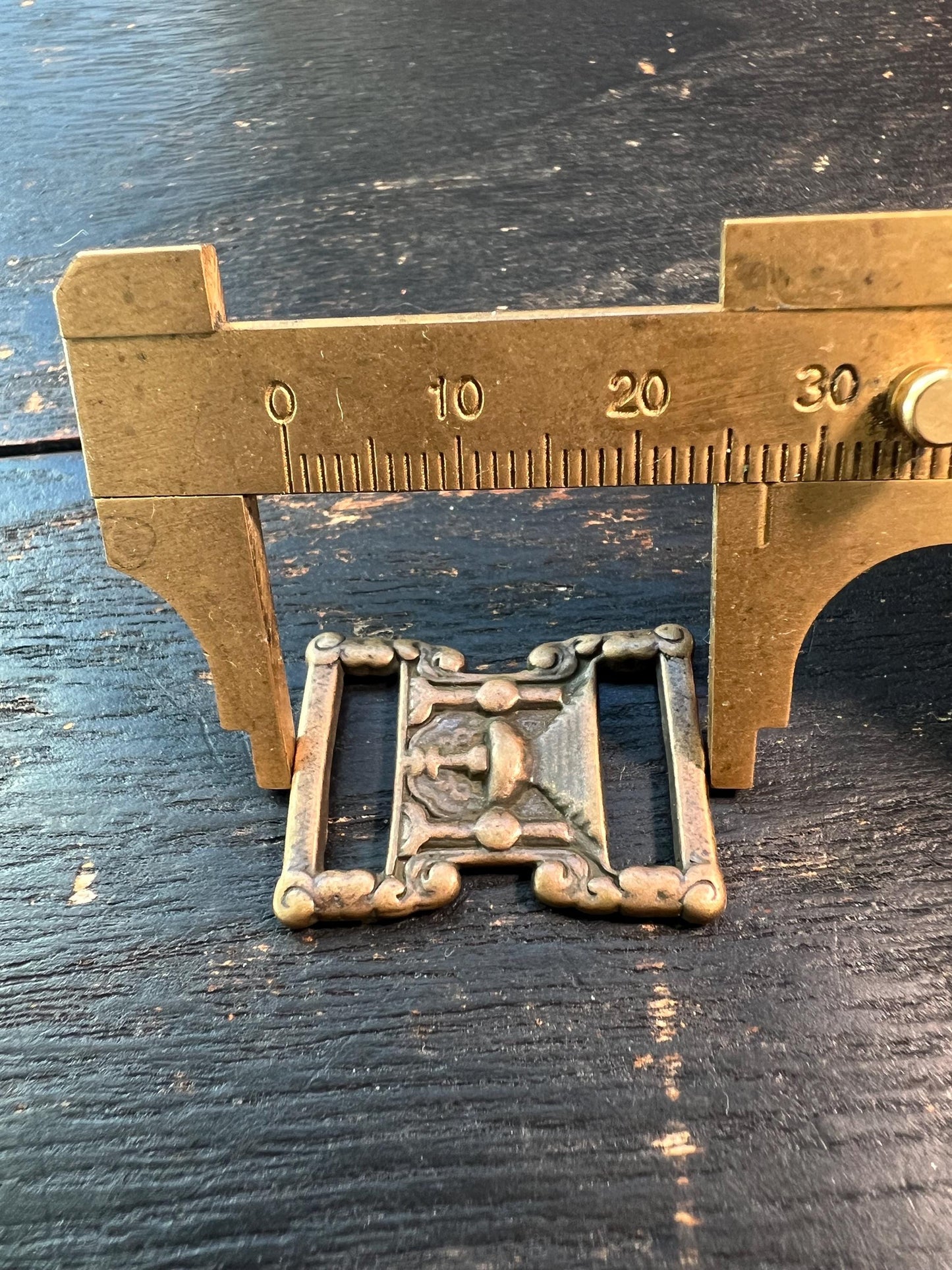 Tibetan Buddhism Pagoda Scriptural Buckle | Antique Iron Book Clasp | Stupa & Treasure Vase Symbol | Ritual Tool