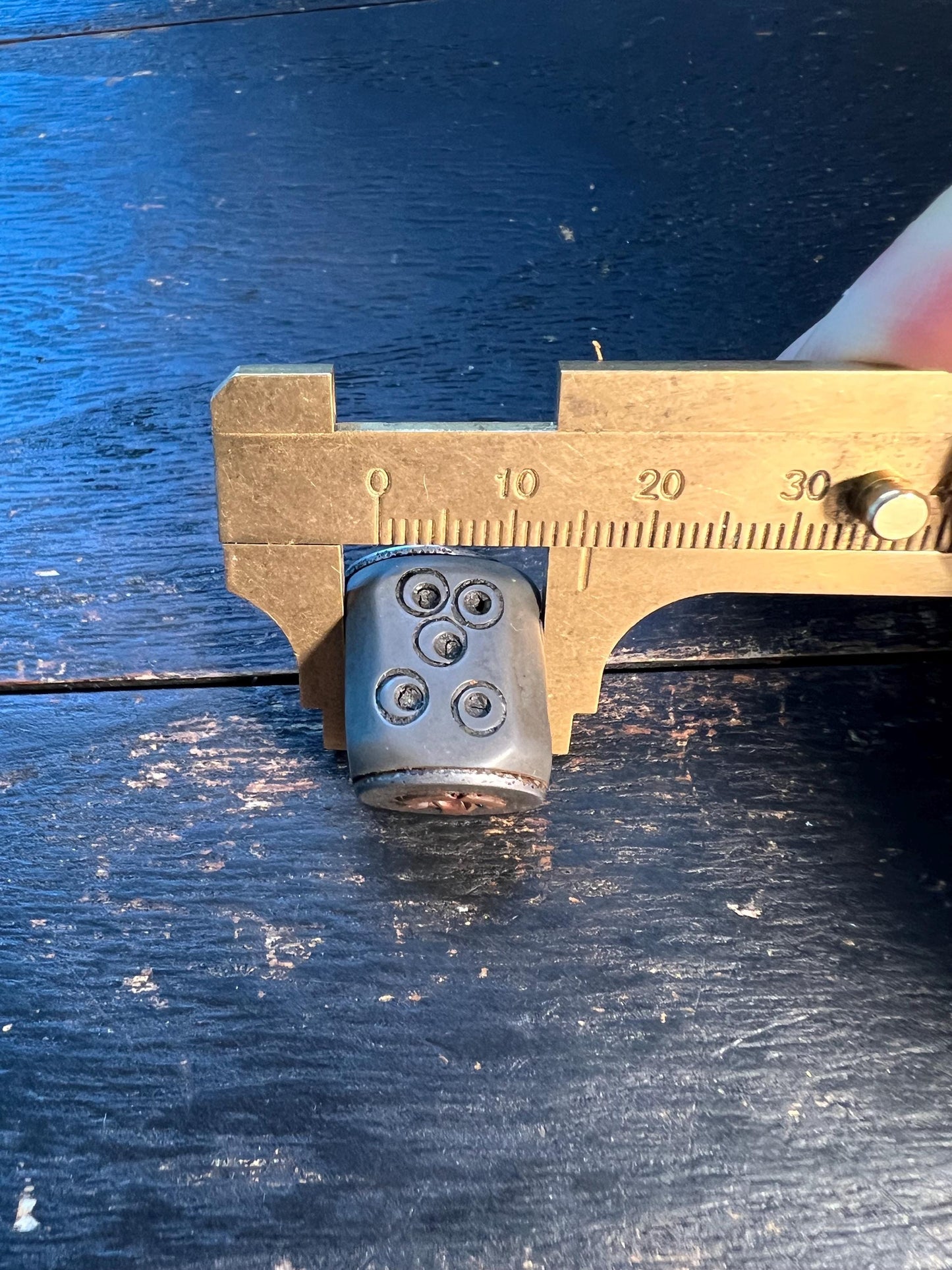 Handmade Nepalese Square Glass Dice-Style Spacer Bead – Rustic Iron Core Beads for Mala & Jewelry Making