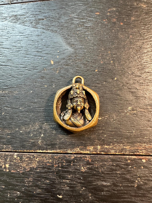 Vintage Copper Mahakala Buddha Pendant – Wrathful Deity Protector