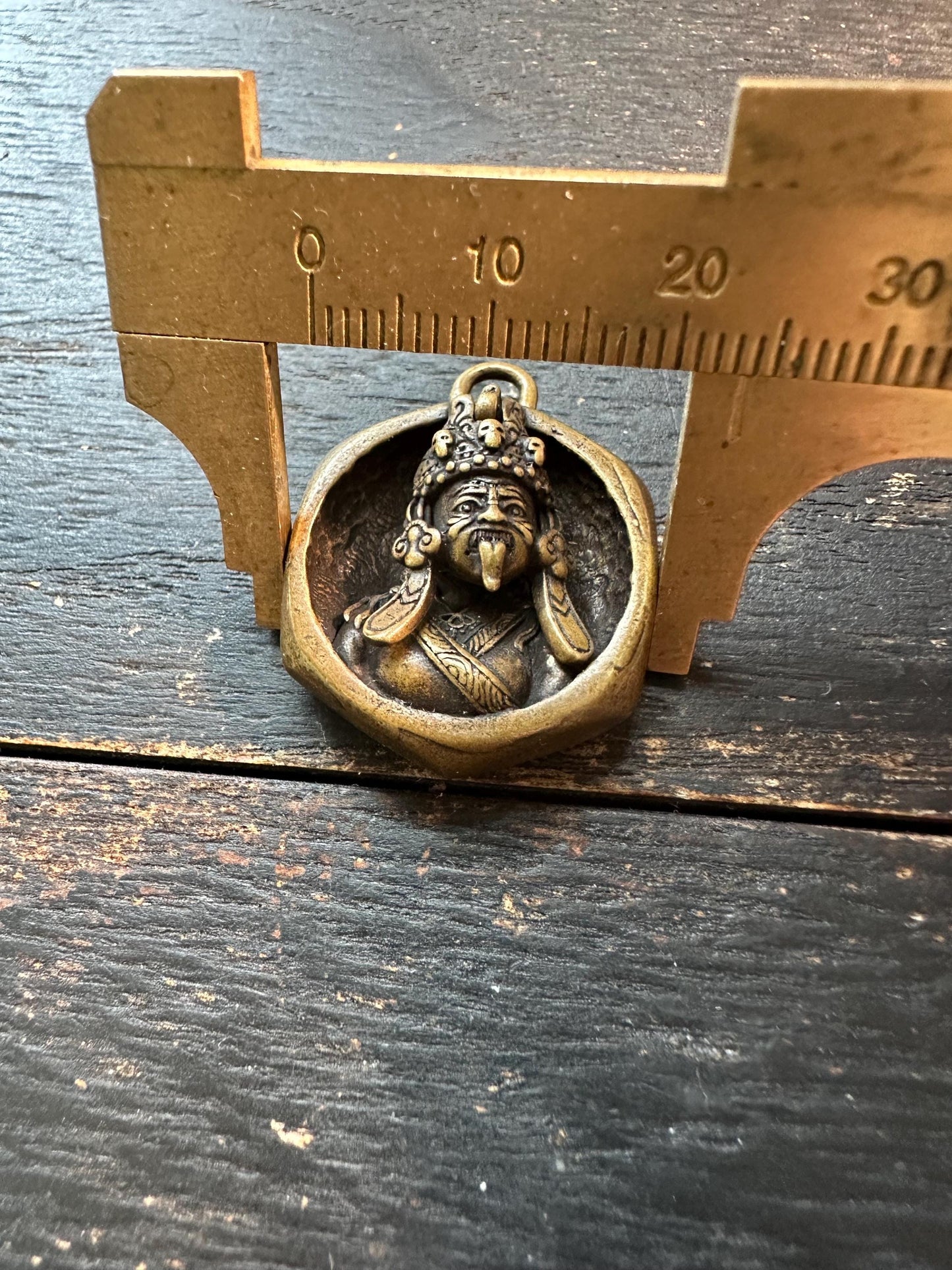 Vintage Copper Mahakala Buddha Pendant – Wrathful Deity Protector