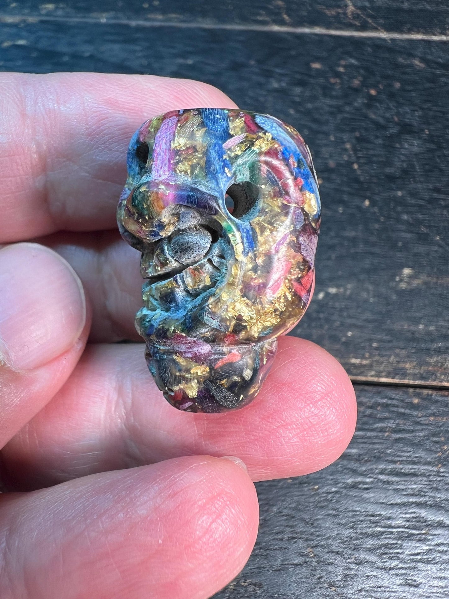 Hand-Carved Yak Bone Guru Bead Dice – Tibetan Mala Connector with Antique Finish