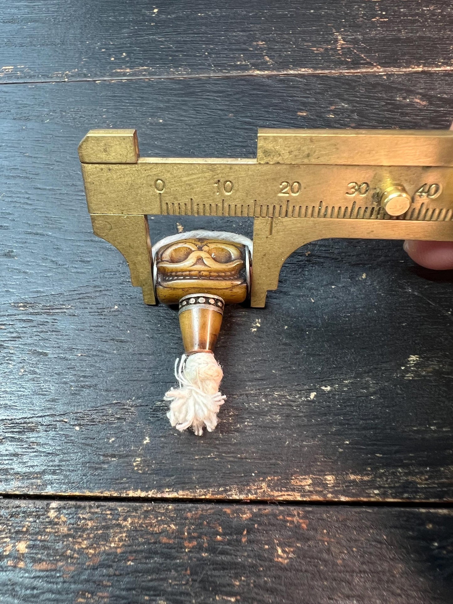 Hand-Carved Yak Bone Skull Guru Bead | Tibetan Mala Connector | Symbol of Impermanence & Protection