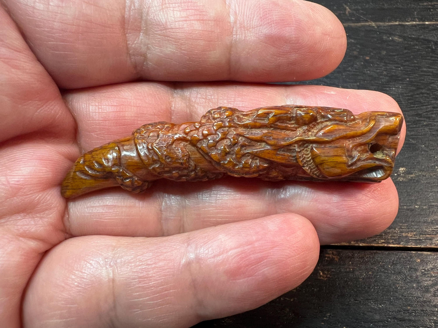 Hand-Carved Tibetan Yak Bone Dragon Column Pendant | Spiritual Dragon Totem Necklace | Himalayan Ethnic Jewelry