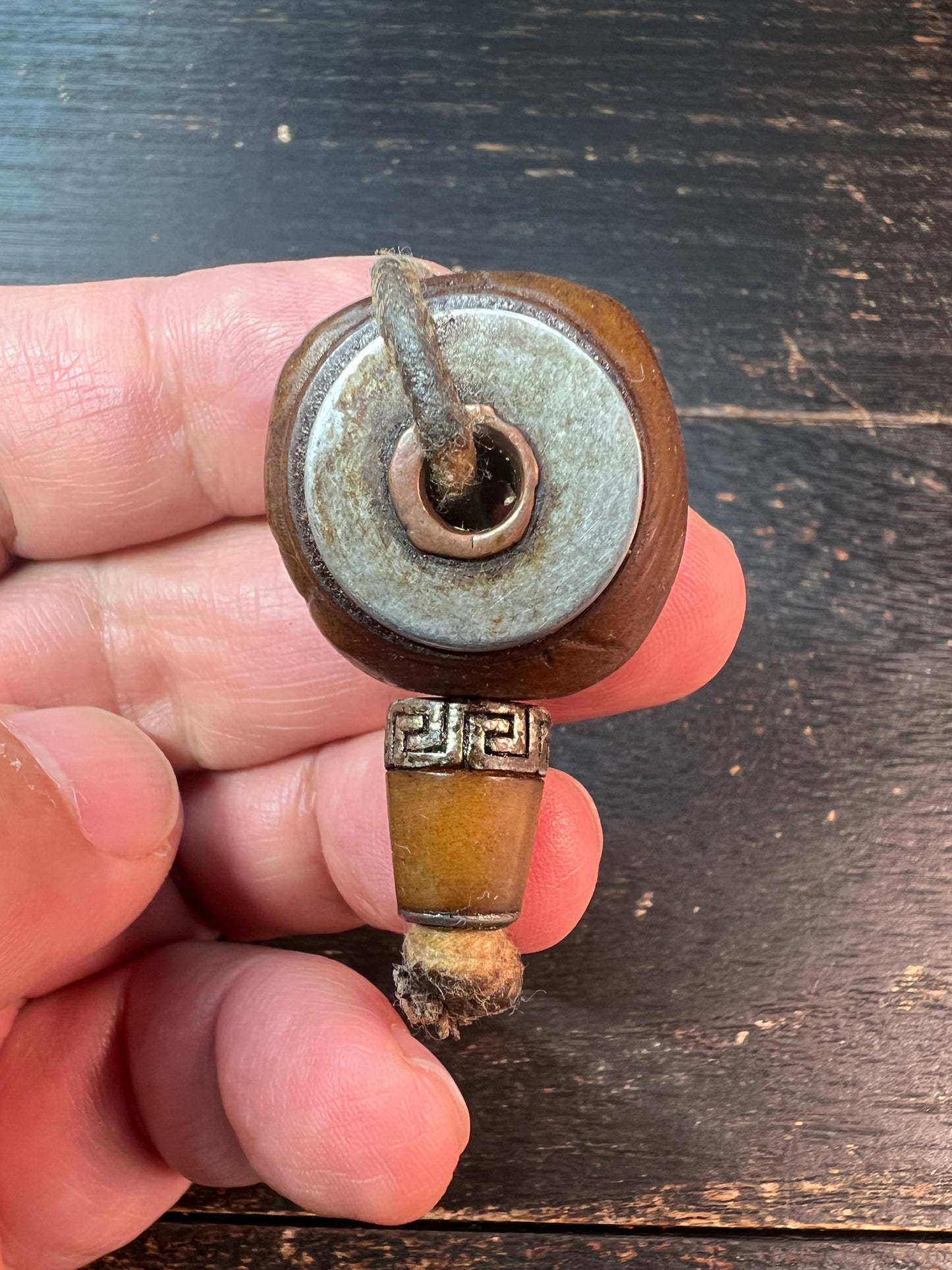 Hand-Carved Yak Bone Fist Guru Bead | Tibetan Mala Connector | Protection & Strength Symbol