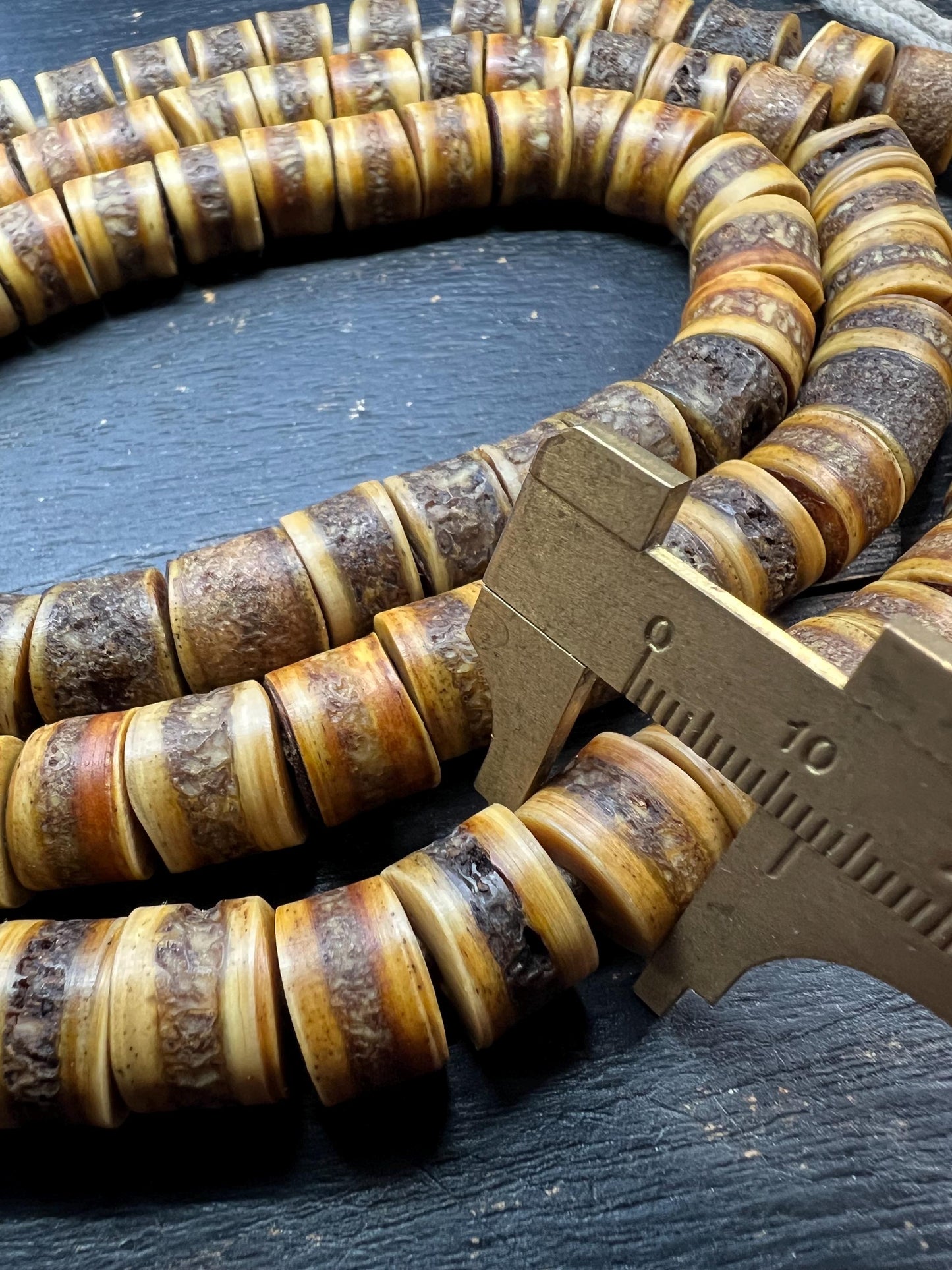 108 Bead Yak Bone Mala | Handcrafted Tibetan Buddhist Prayer Beads | 12.5mm, 40” | Natural Meditation Mala Necklace