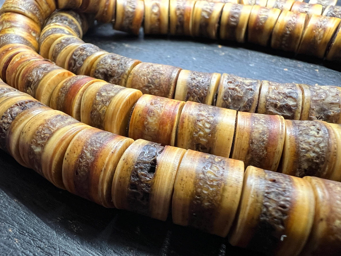 108 Bead Yak Bone Mala | Handcrafted Tibetan Buddhist Prayer Beads | 12.5mm, 40” | Natural Meditation Mala Necklace