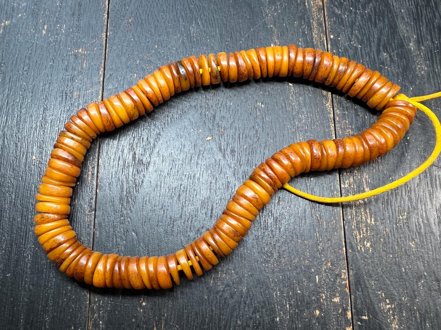 108 Bead Yak Bone Mala | Tibetan Buddhist Prayer Beads | 12mm Handcrafted | 12” Traditional Meditation Necklace